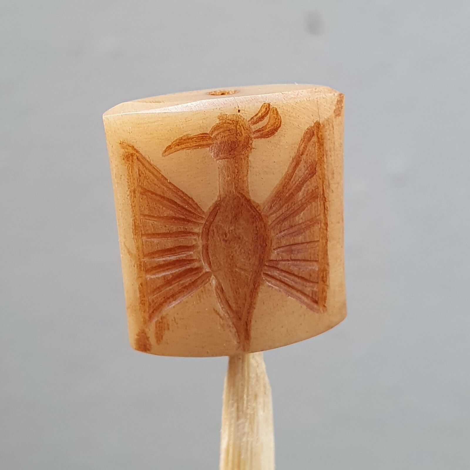 Antique Vintage SEAL BEAD " Bird, Animal Intaglio Stamp