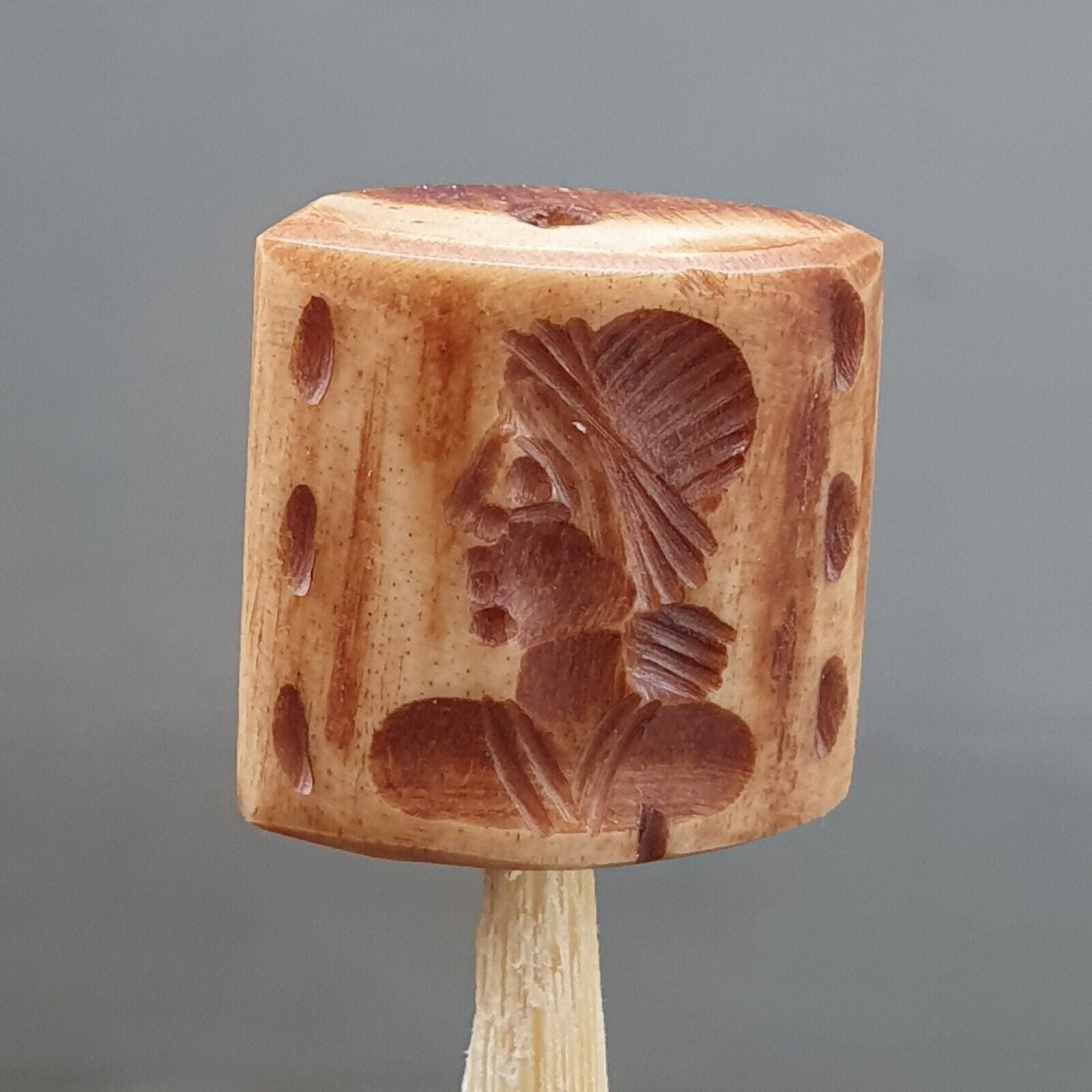 Antique Vintage SEAL BEAD "Unknown King, Animal Intaglio Stamp BNE-4
