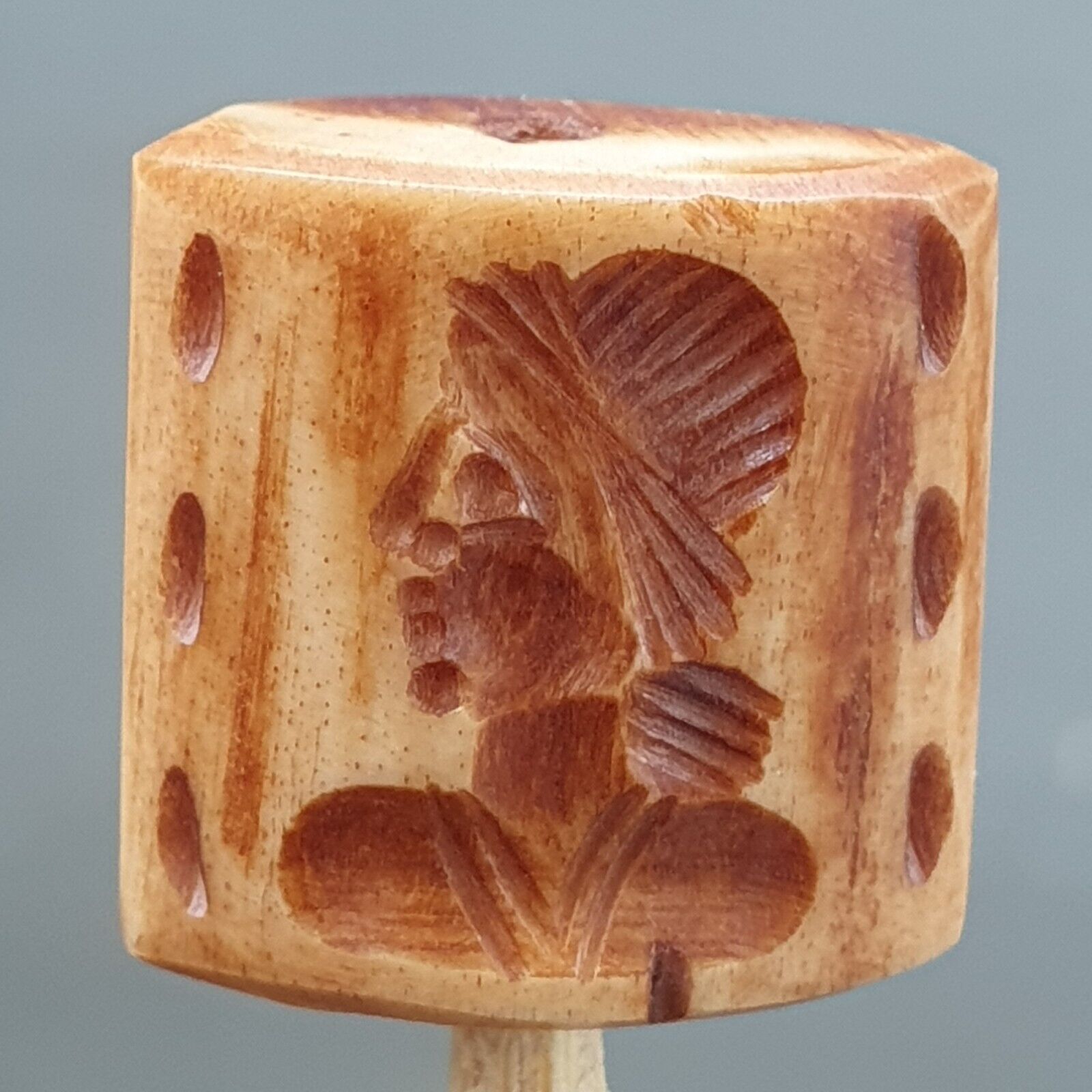 Antique Vintage SEAL BEAD "Unknown King, Animal Intaglio Stamp BNE-4