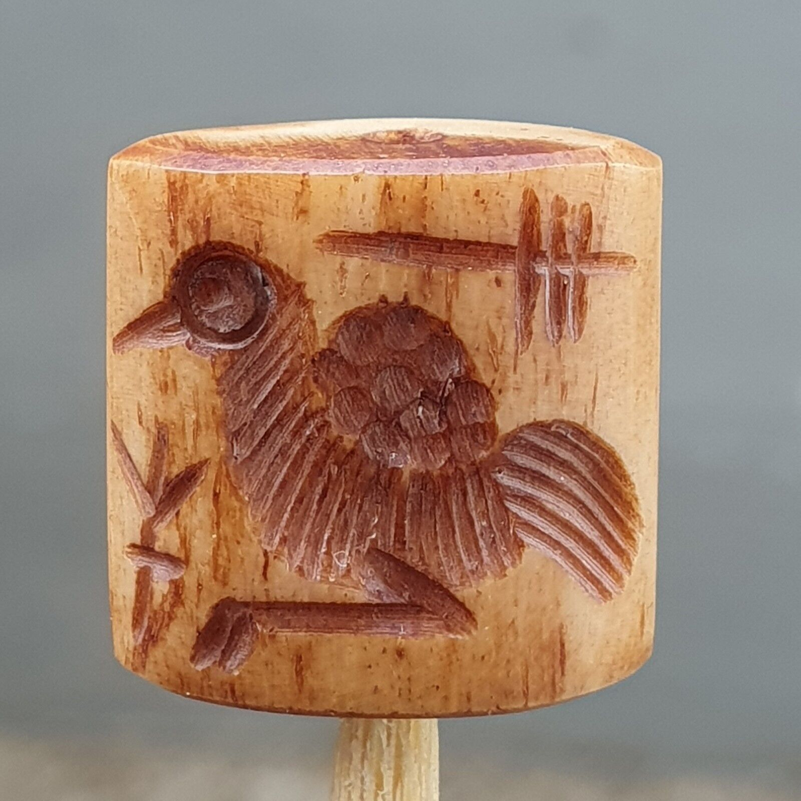 Antique Vintage SEAL BEAD "Unknown King, Animal Intaglio Stamp BNE-4