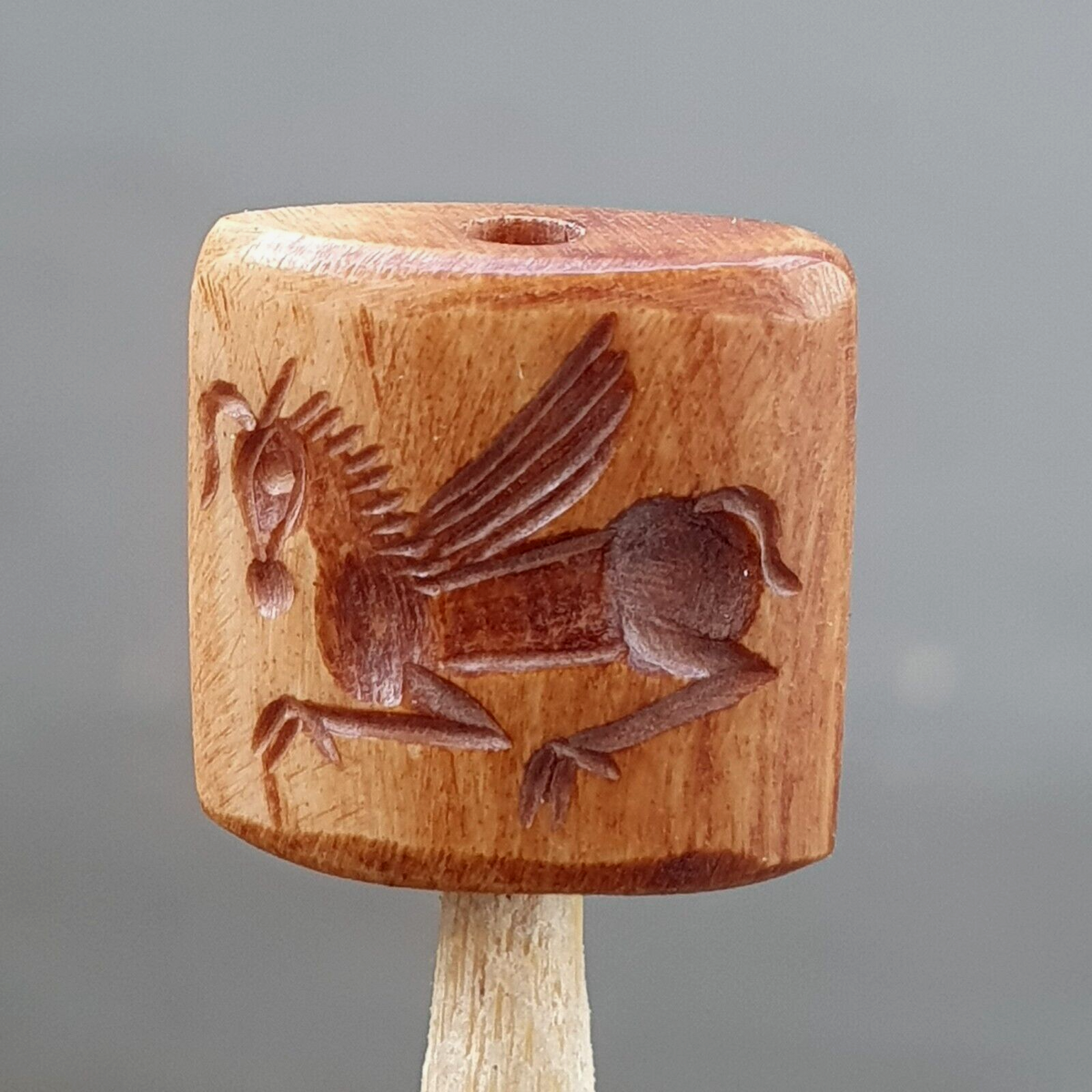Antique Vintage SEAL BEAD "Mysterious Animals Intaglio Stamp Carving BNE-5