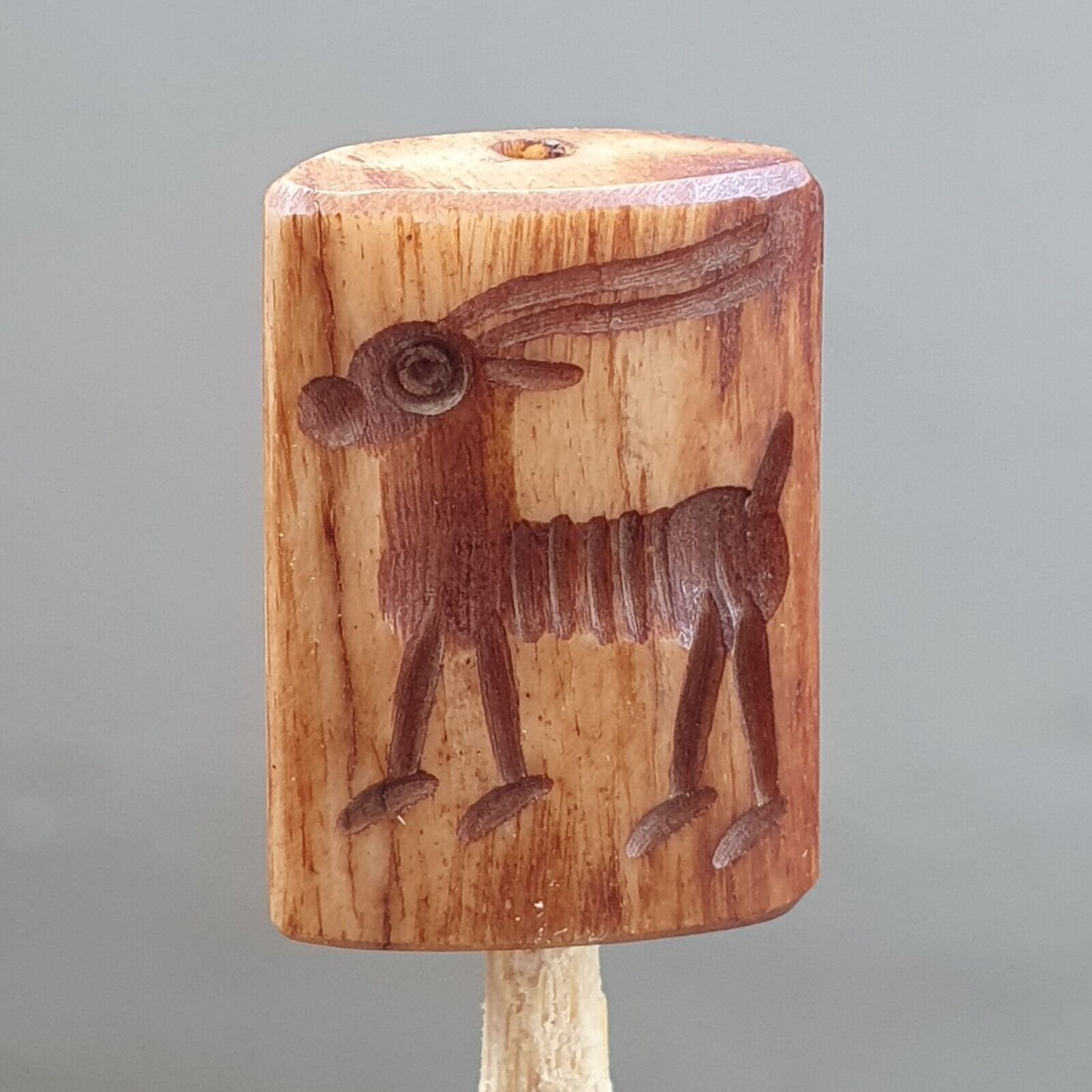 Antique Vintage SEAL BEAD "Mysterious Fish, Animal Intaglio Stamp BNE-3