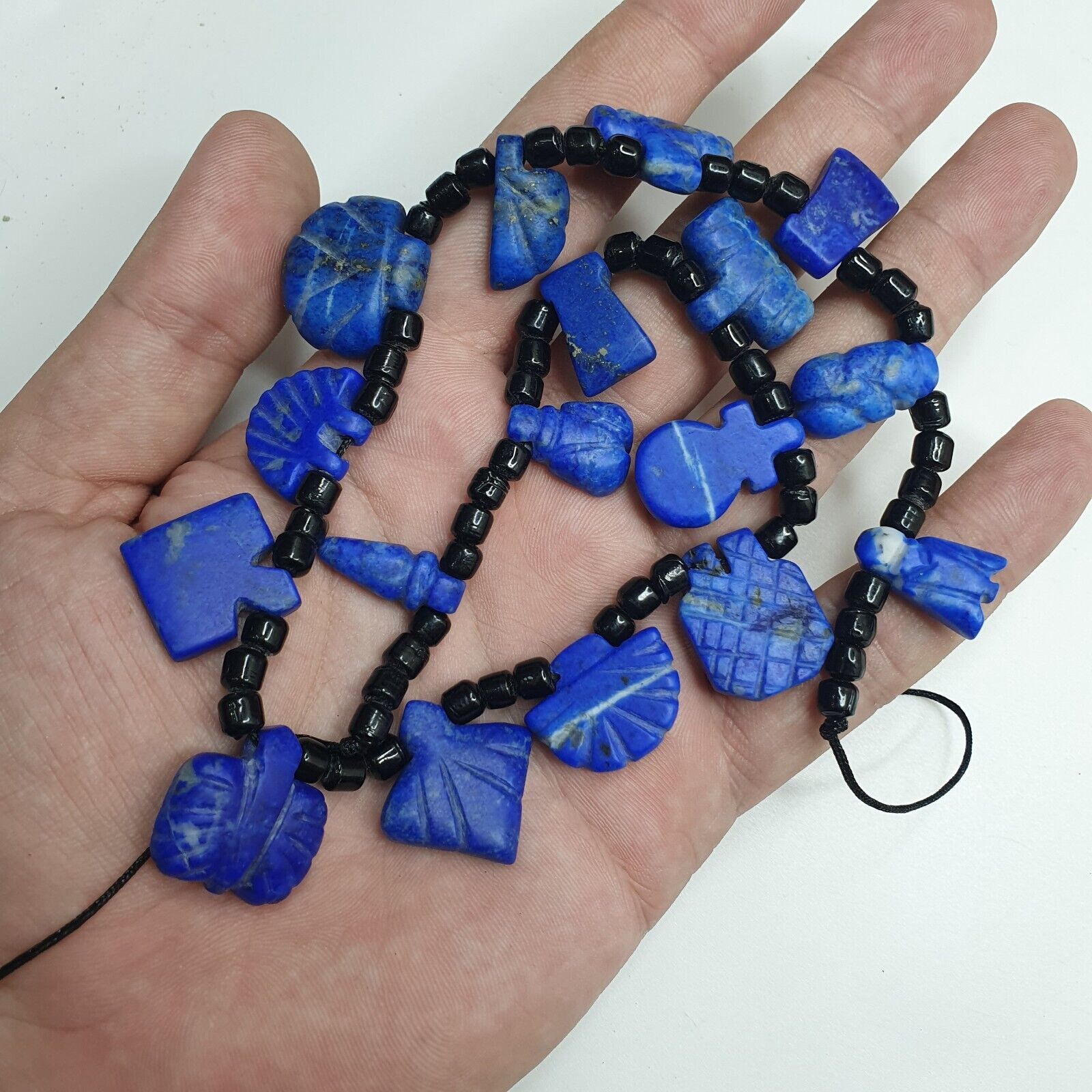 Lot Of 17 Pcs Rare Top Quality Lapis Lazuli Stone Amulets mix Shapes Necklace