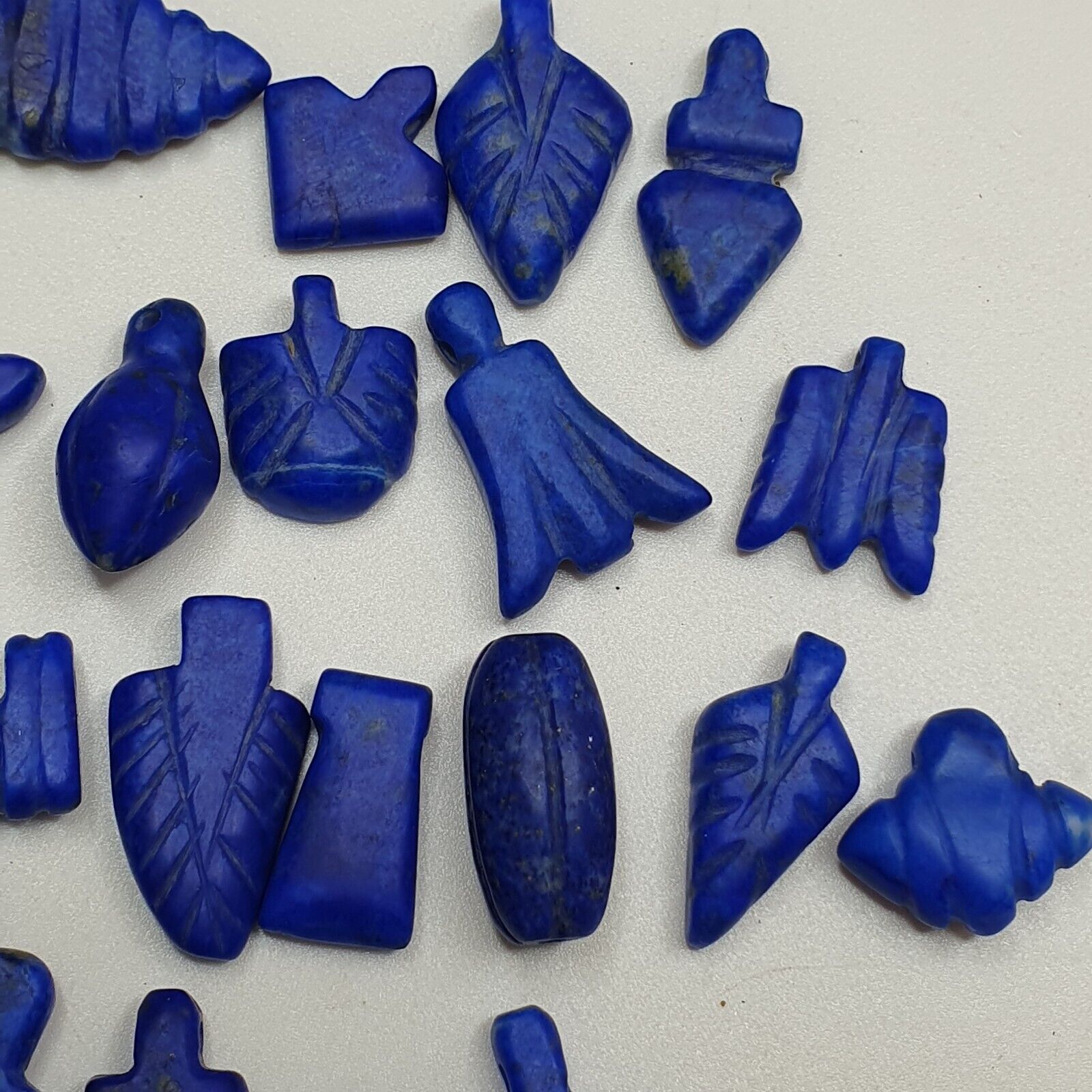 Lot Of 25 Pcs Rare Top Quality Lapis Lazuli Stone Amulets Different Shapes