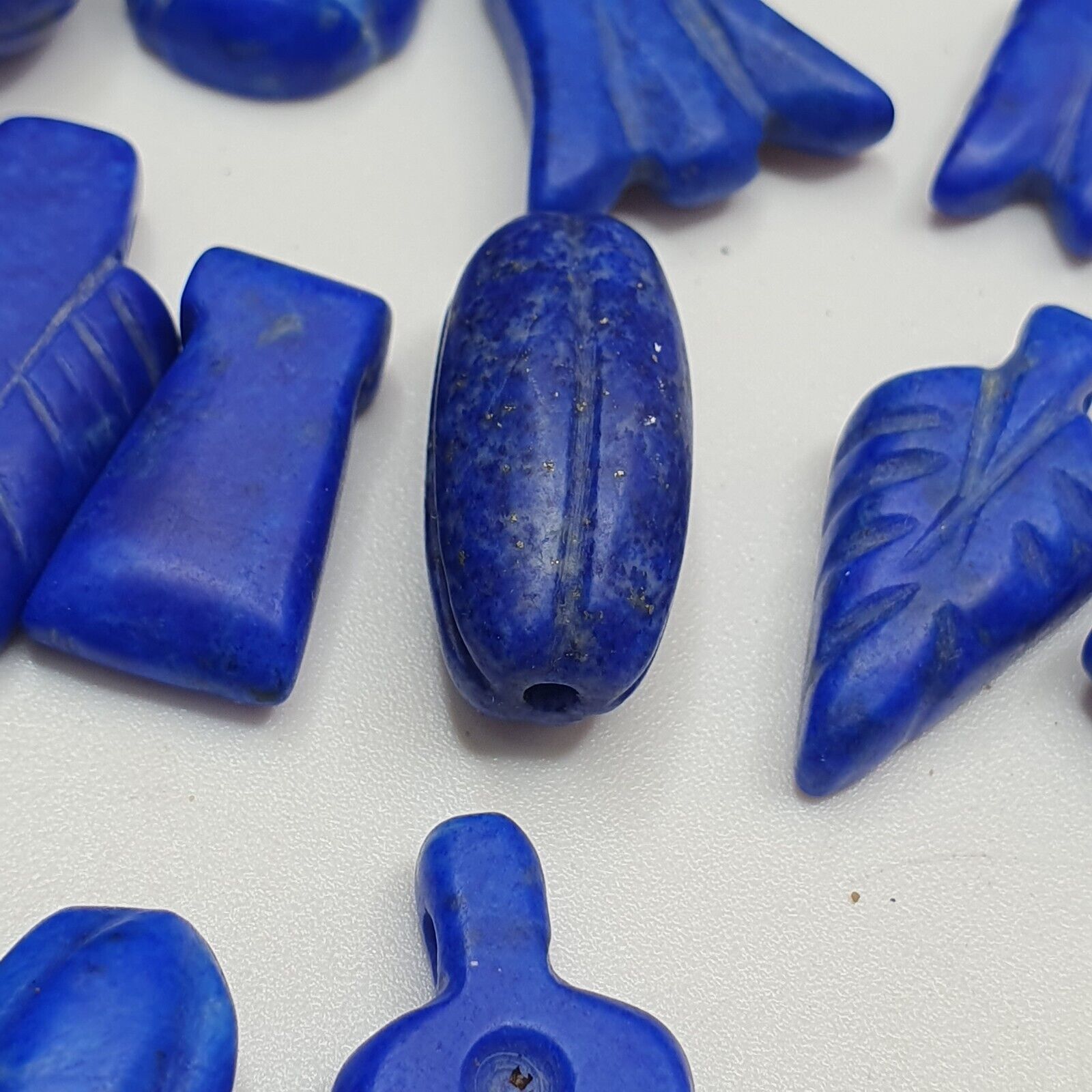 Lot Of 25 Pcs Rare Top Quality Lapis Lazuli Stone Amulets Different Shapes