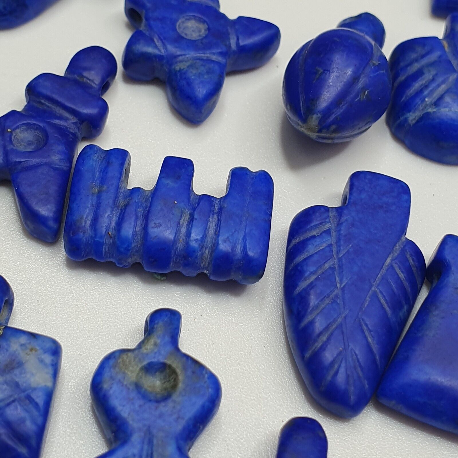 Lot Of 25 Pcs Rare Top Quality Lapis Lazuli Stone Amulets Different Shapes