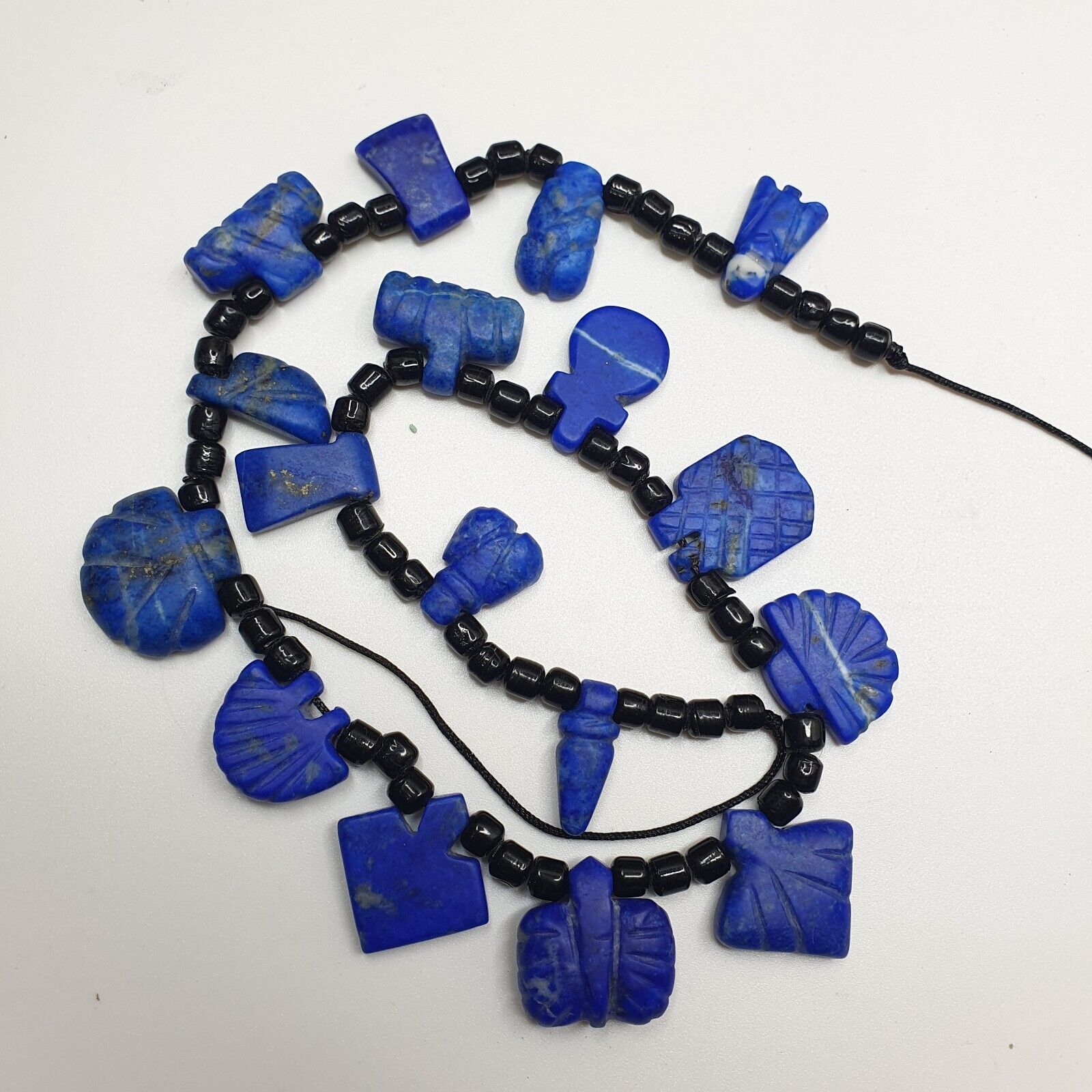 Lot Of 17 Pcs Rare Top Quality Lapis Lazuli Stone Amulets mix Shapes Necklace