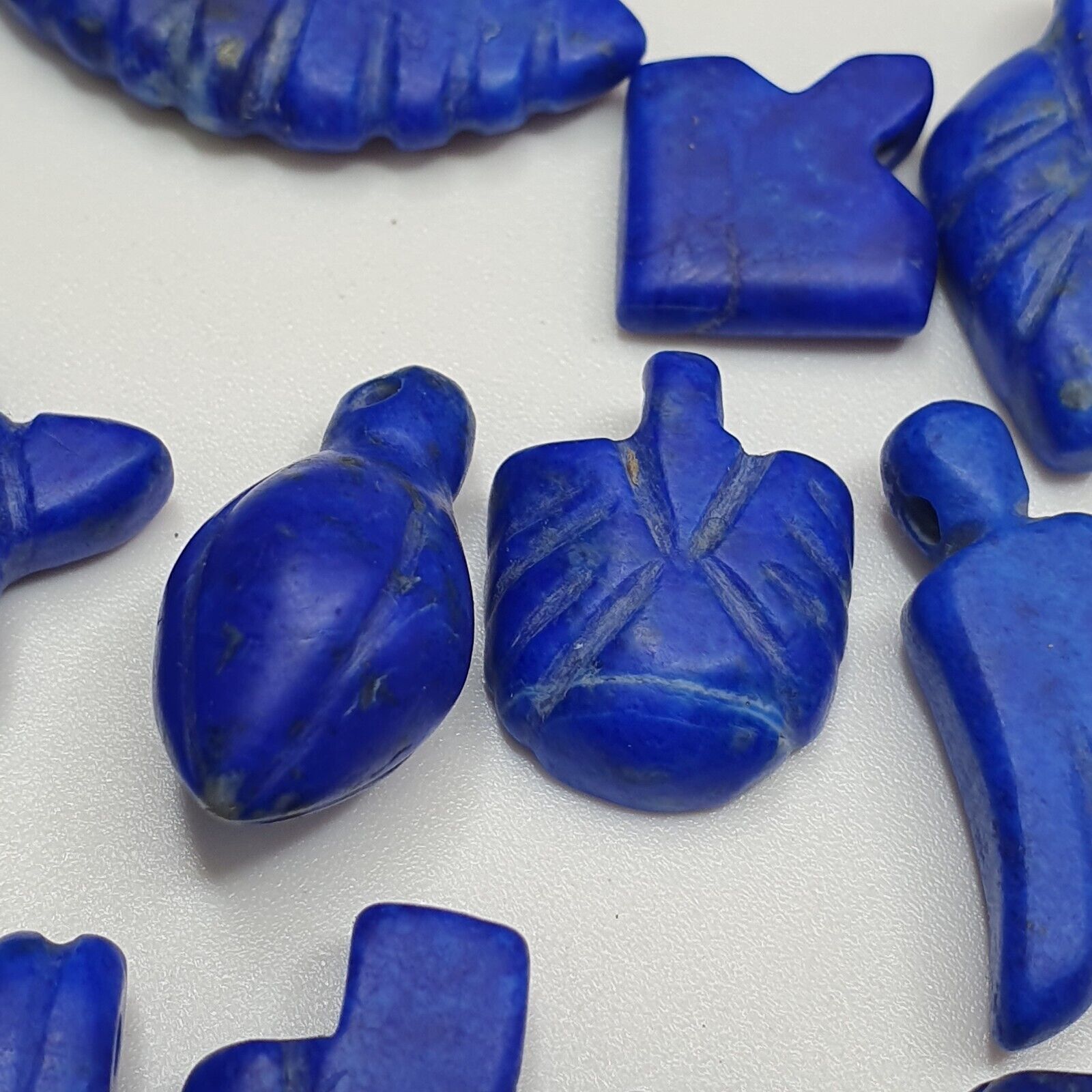 Lot Of 25 Pcs Rare Top Quality Lapis Lazuli Stone Amulets Different Shapes