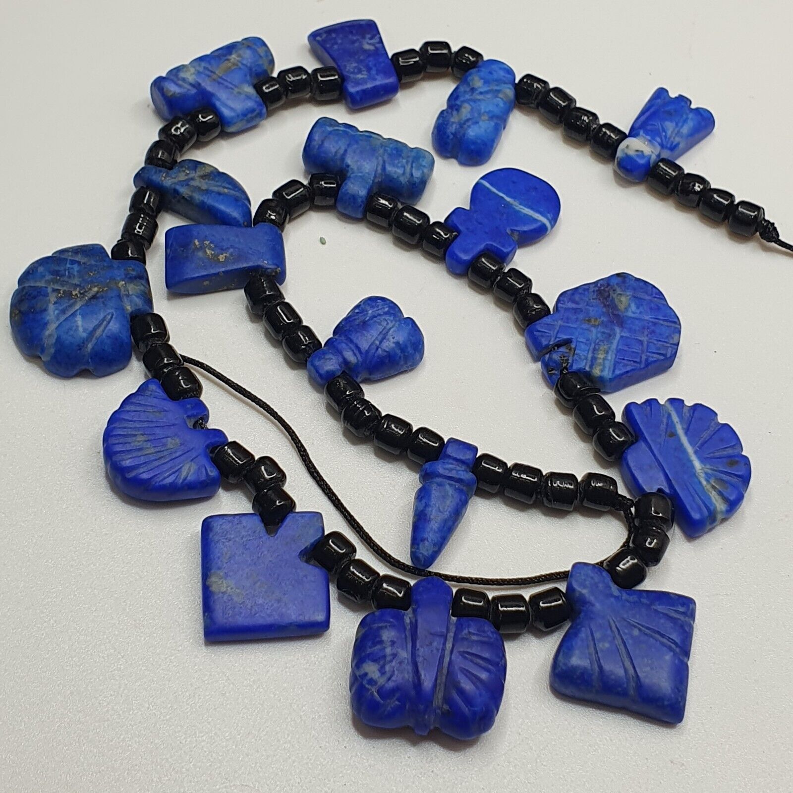 Lot Of 17 Pcs Rare Top Quality Lapis Lazuli Stone Amulets mix Shapes Necklace