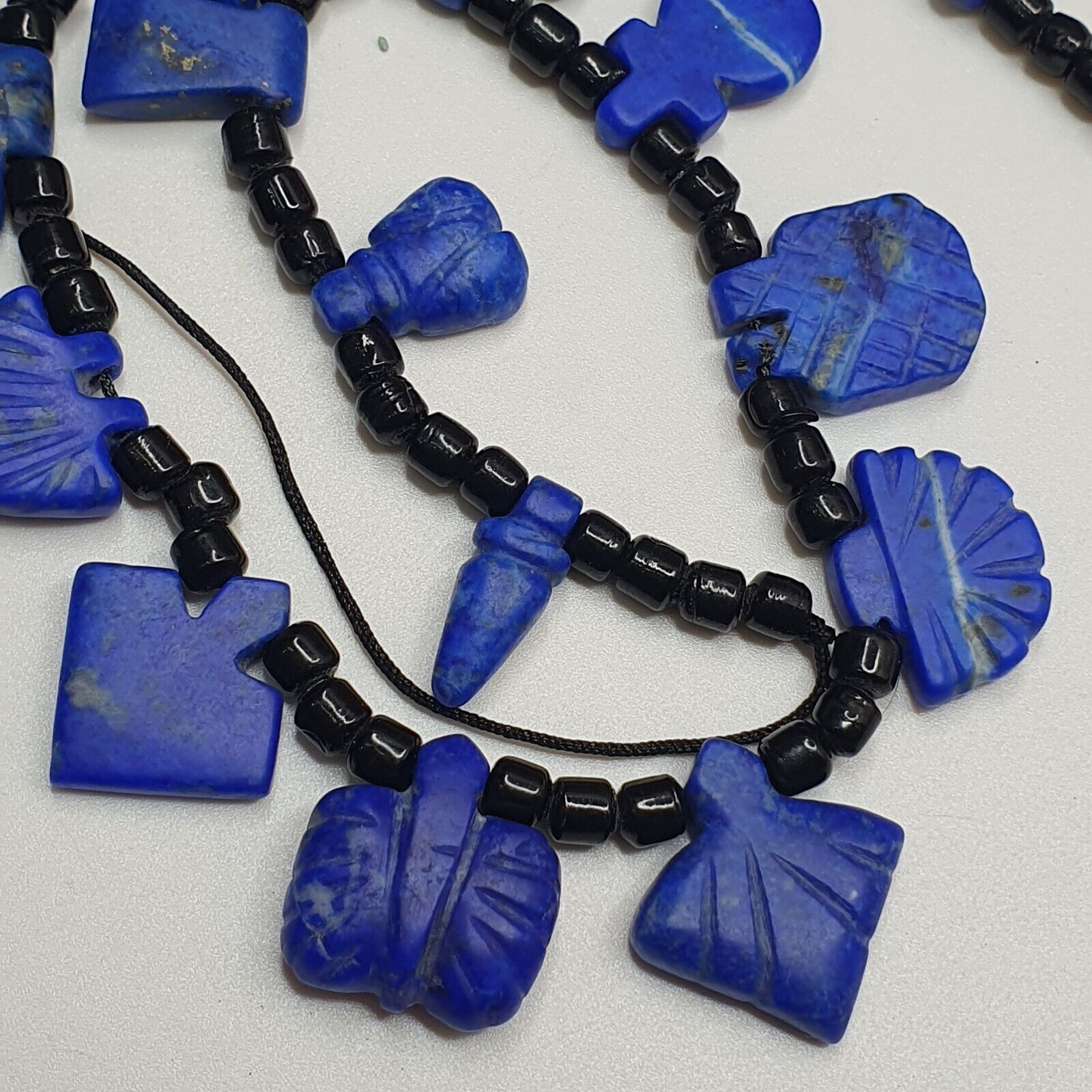 Lot Of 17 Pcs Rare Top Quality Lapis Lazuli Stone Amulets mix Shapes Necklace