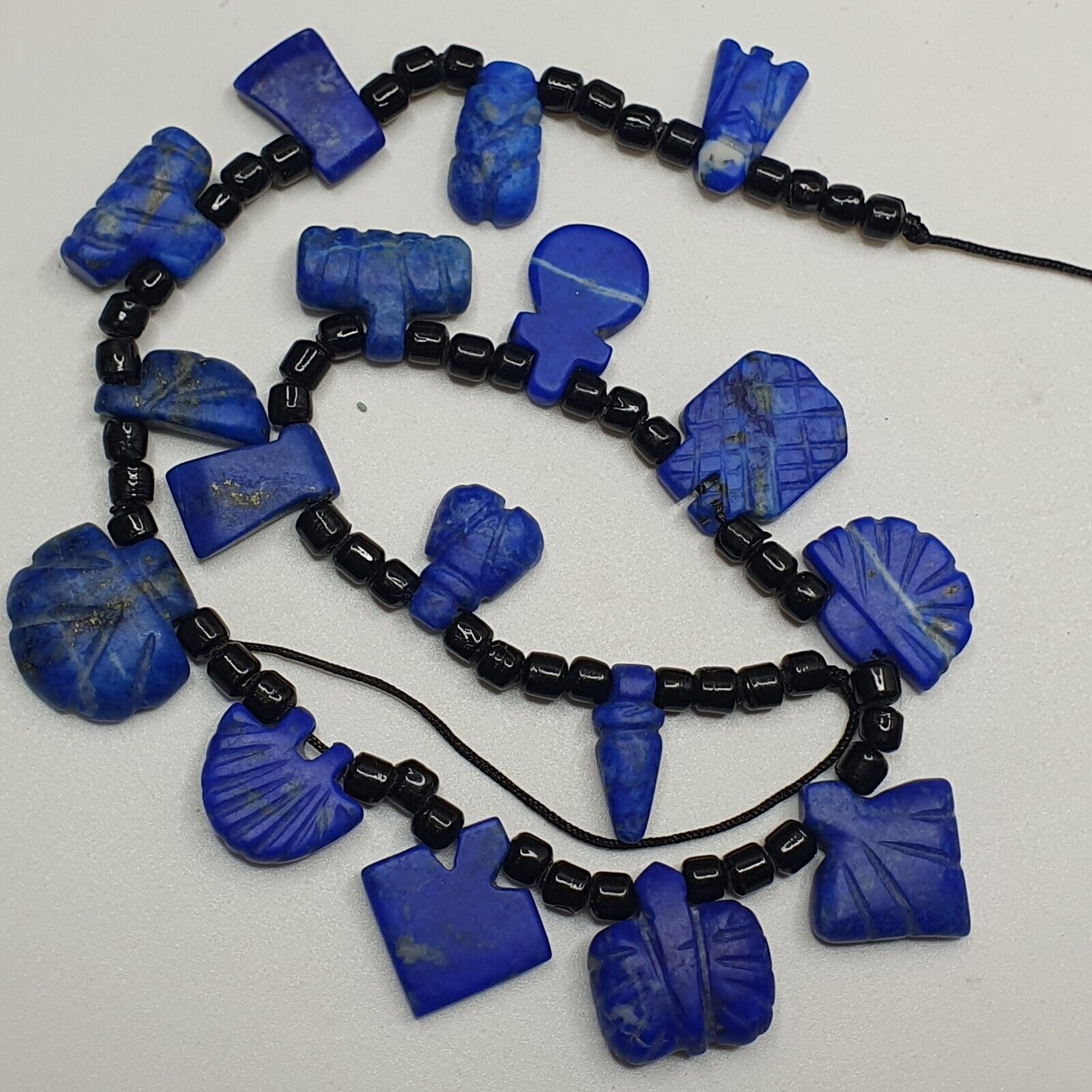 Lot Of 17 Pcs Rare Top Quality Lapis Lazuli Stone Amulets mix Shapes Necklace