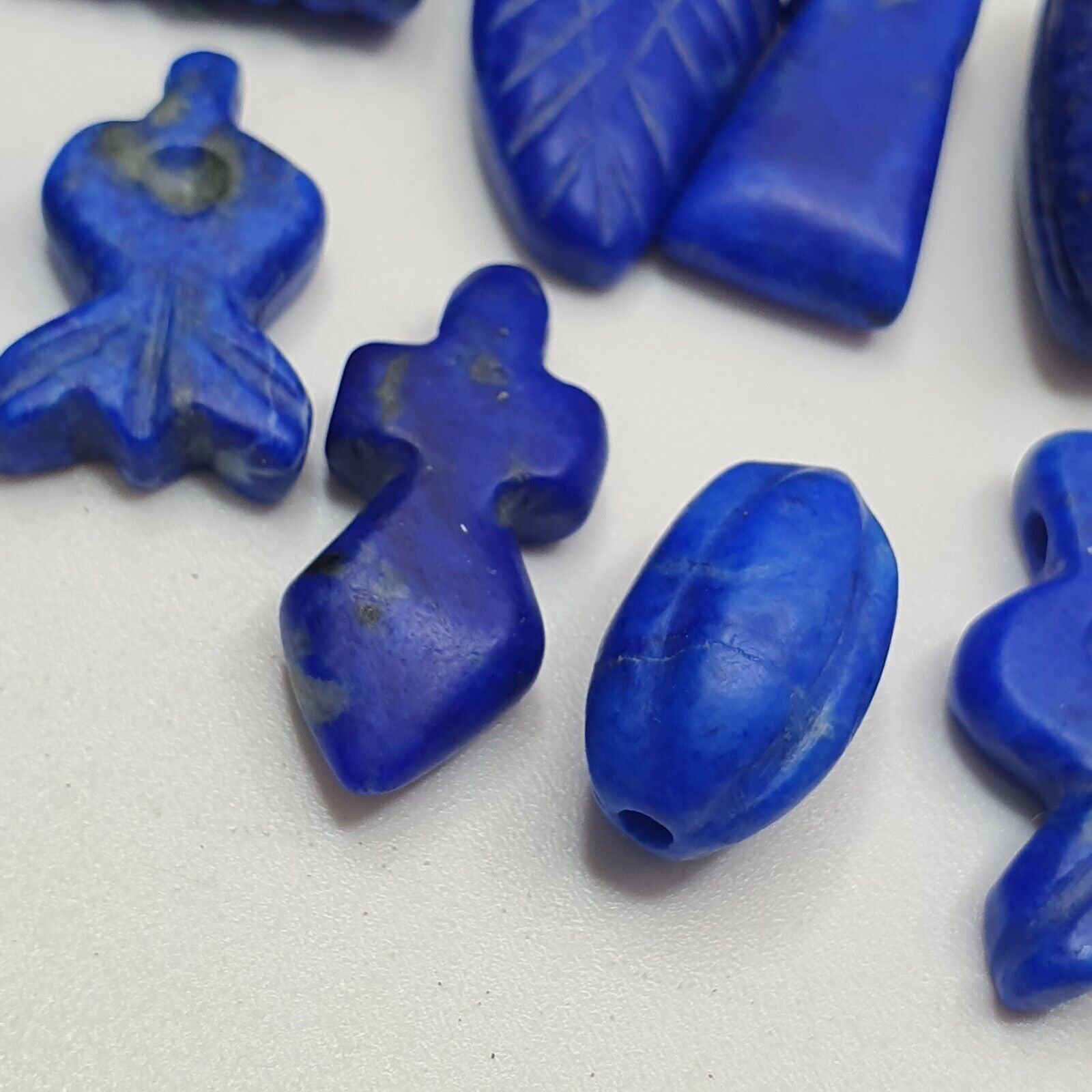 Lot Of 25 Pcs Rare Top Quality Lapis Lazuli Stone Amulets Different Shapes