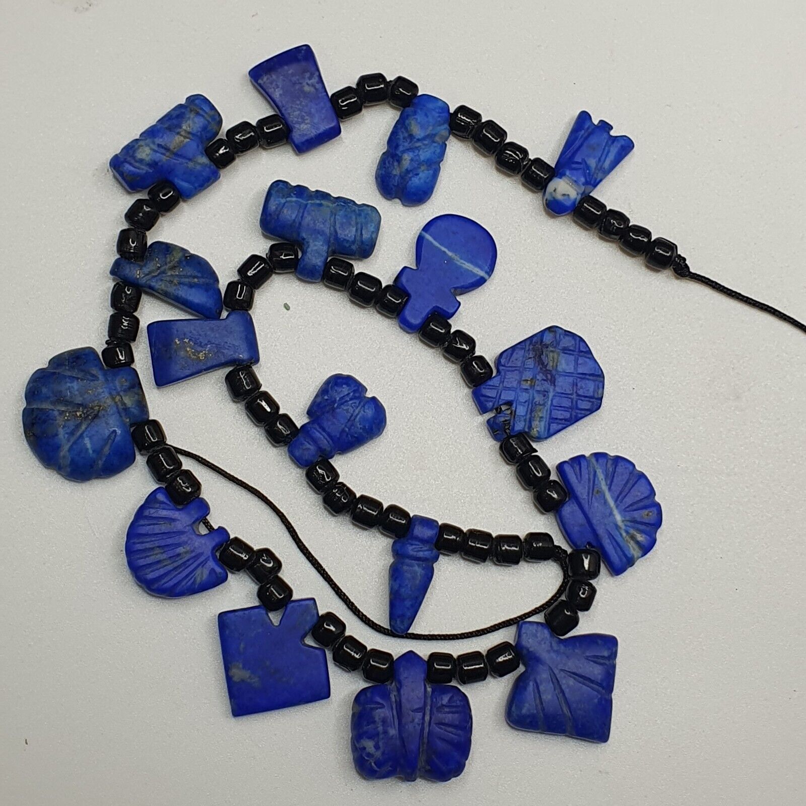 Lot Of 17 Pcs Rare Top Quality Lapis Lazuli Stone Amulets mix Shapes Necklace