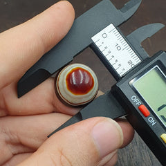Antique Tibetan Luk Mik Goat Eye Agate Stone Cabochon for Ring Pendent 19.6mm