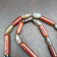 Antique Combination of Indo Tibetan Yemeni and African carnelian Agate Beads