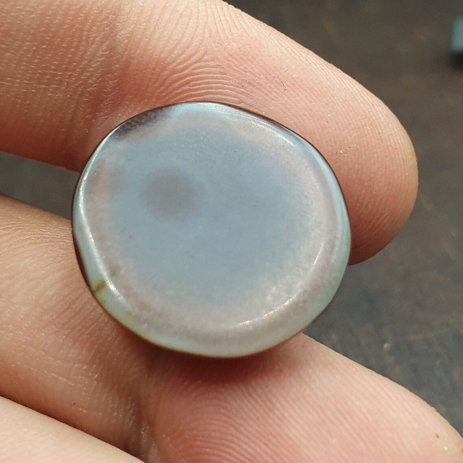 Antique Tibetan Luk Mik Goat Eye Agate Stone Cabochon for Ring Pendent 19.6mm