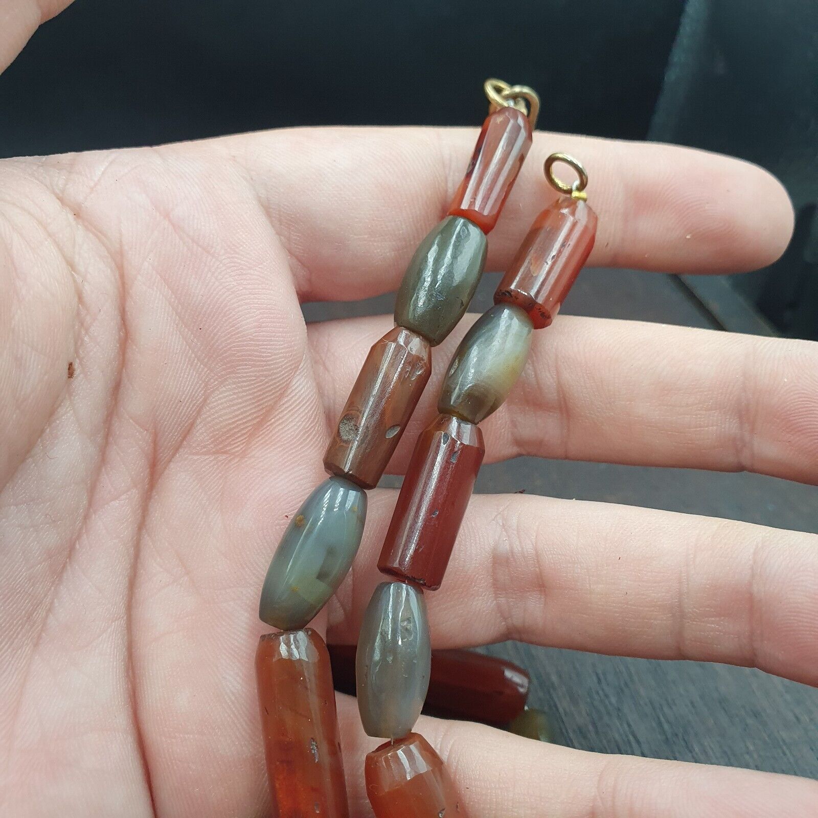 Antique Combination of Indo Tibetan Yemeni and African carnelian Agate Beads