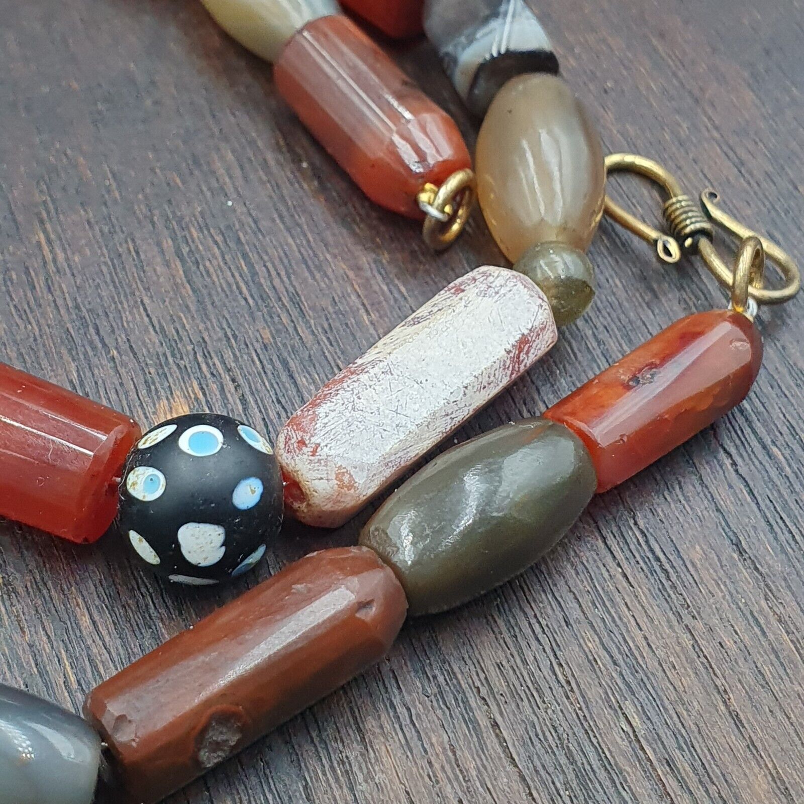 Antique Combination of Indo Tibetan Yemeni and African carnelian Agate Beads