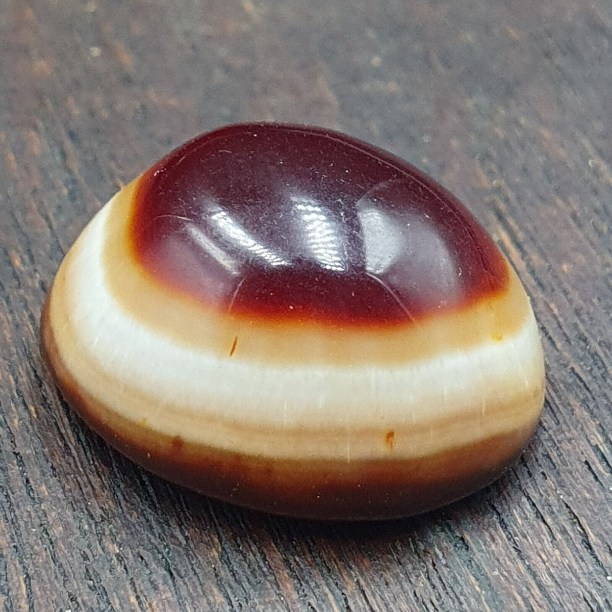 Antique Tibetan Luk Mik Goat Eye Agate Stone Cabochon for Ring Pendent 21mm