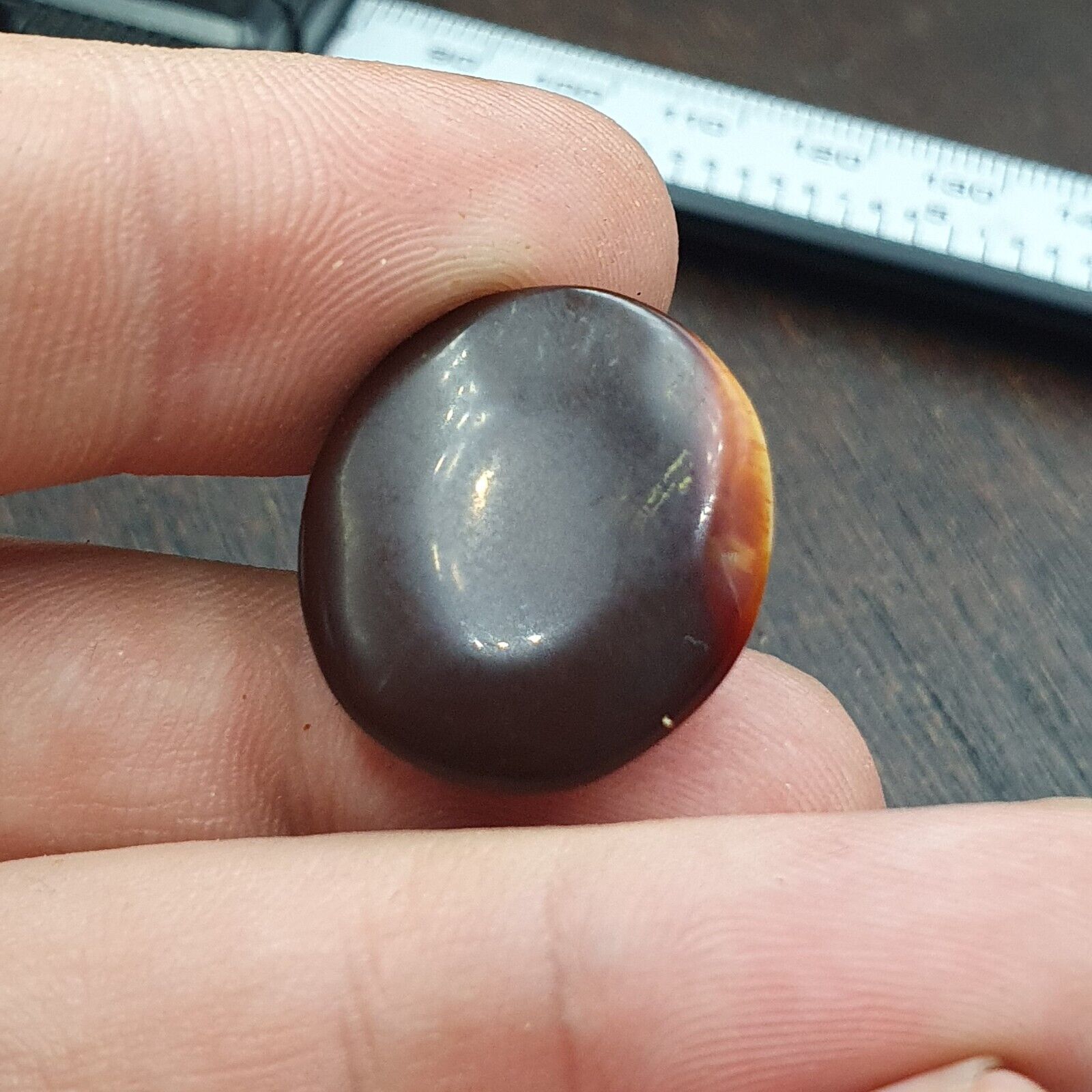 Antique Tibetan Luk Mik Goat Eye Agate Stone Cabochon for Ring Pendent 21mm