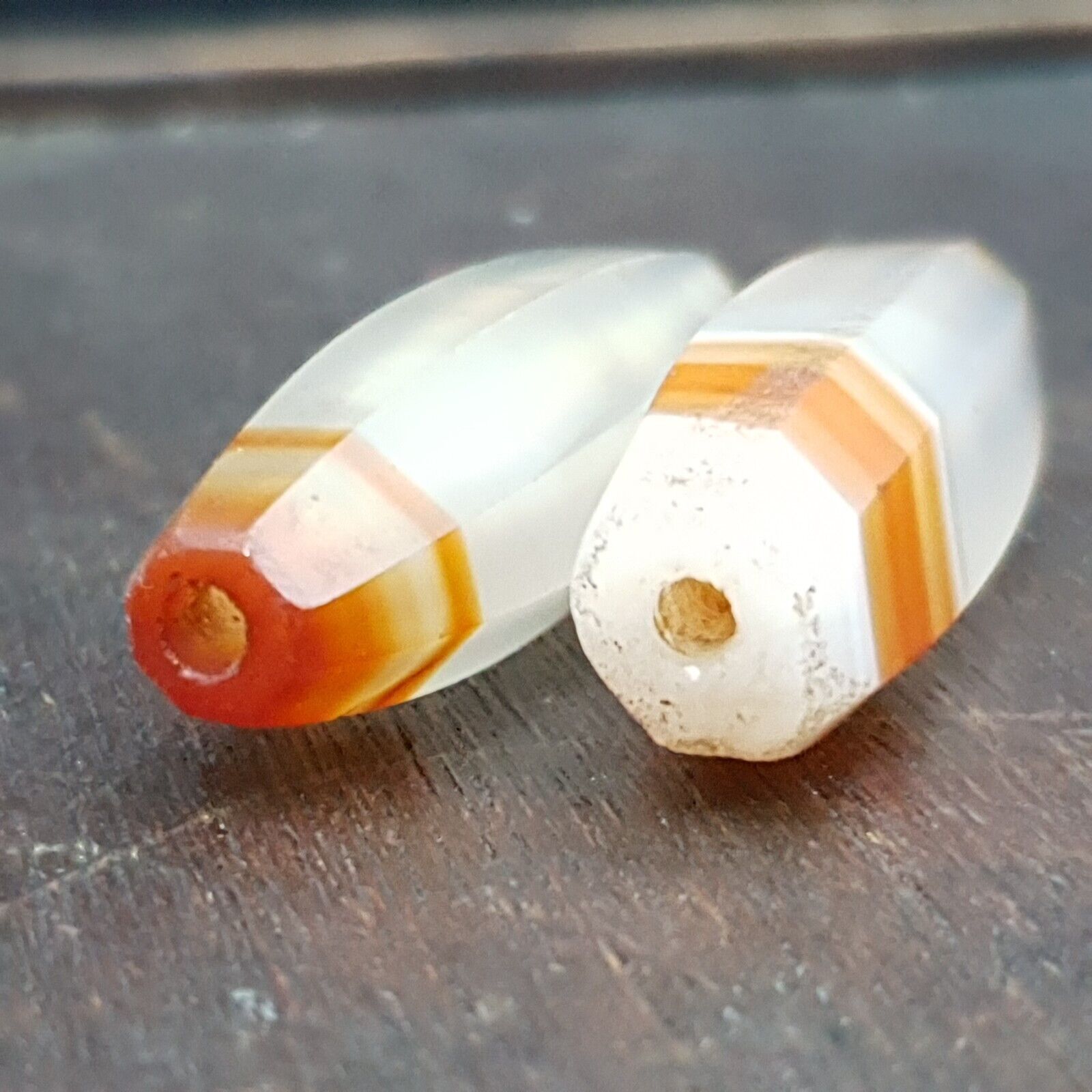 Antique Old African Rare AGATE Traded Bead Lot 2 AFR-CT-L2