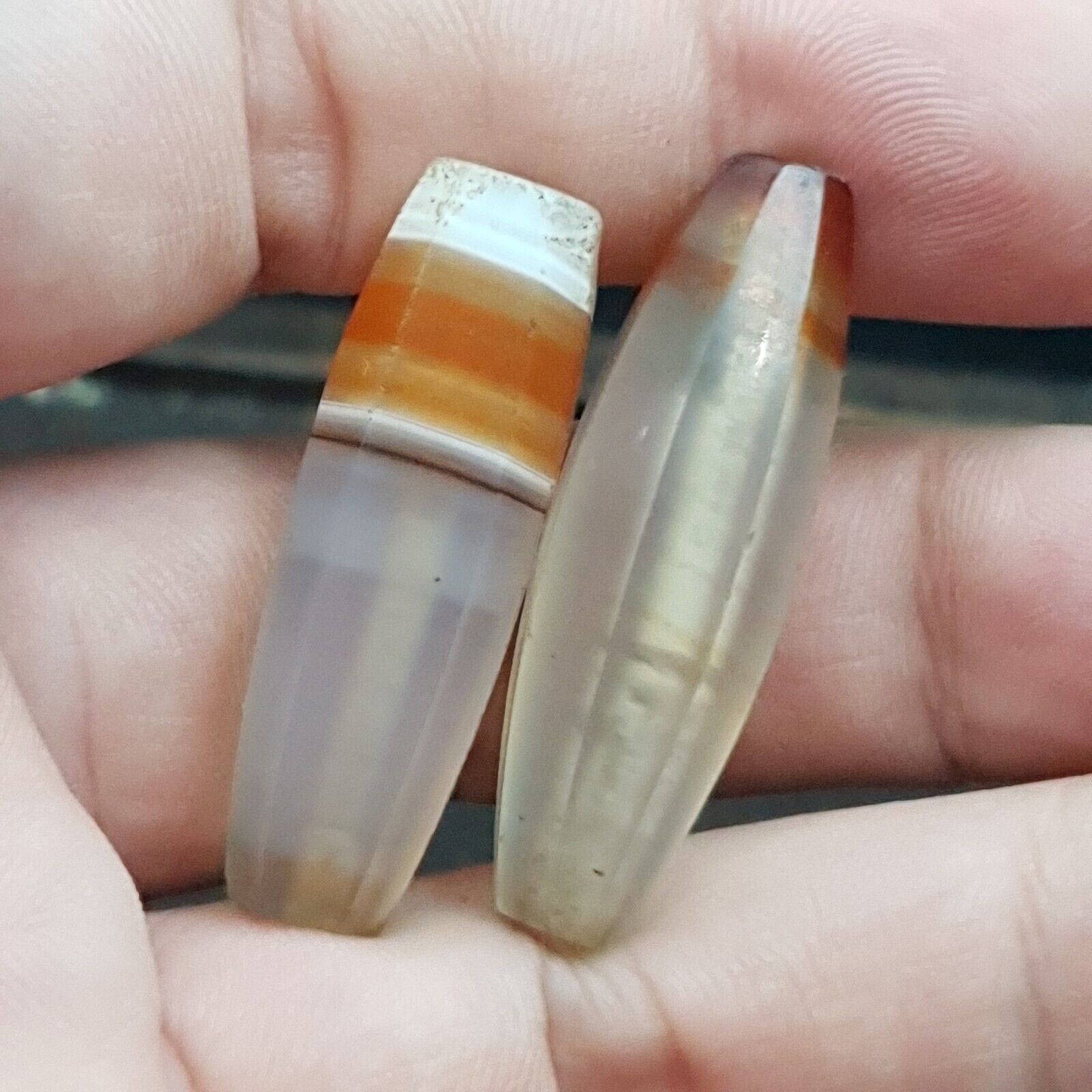 Antique Old African Rare AGATE Traded Bead Lot 2 AFR-CT-L2