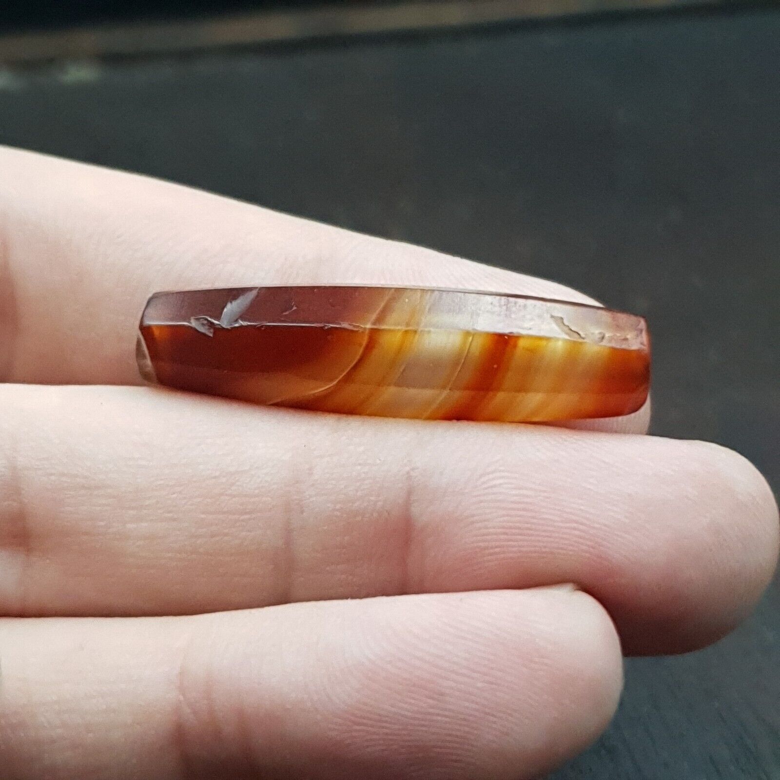 Antique Old African Rare AGATE Traded Bead Top Rare Himalayas  Bead AFR-CT-3