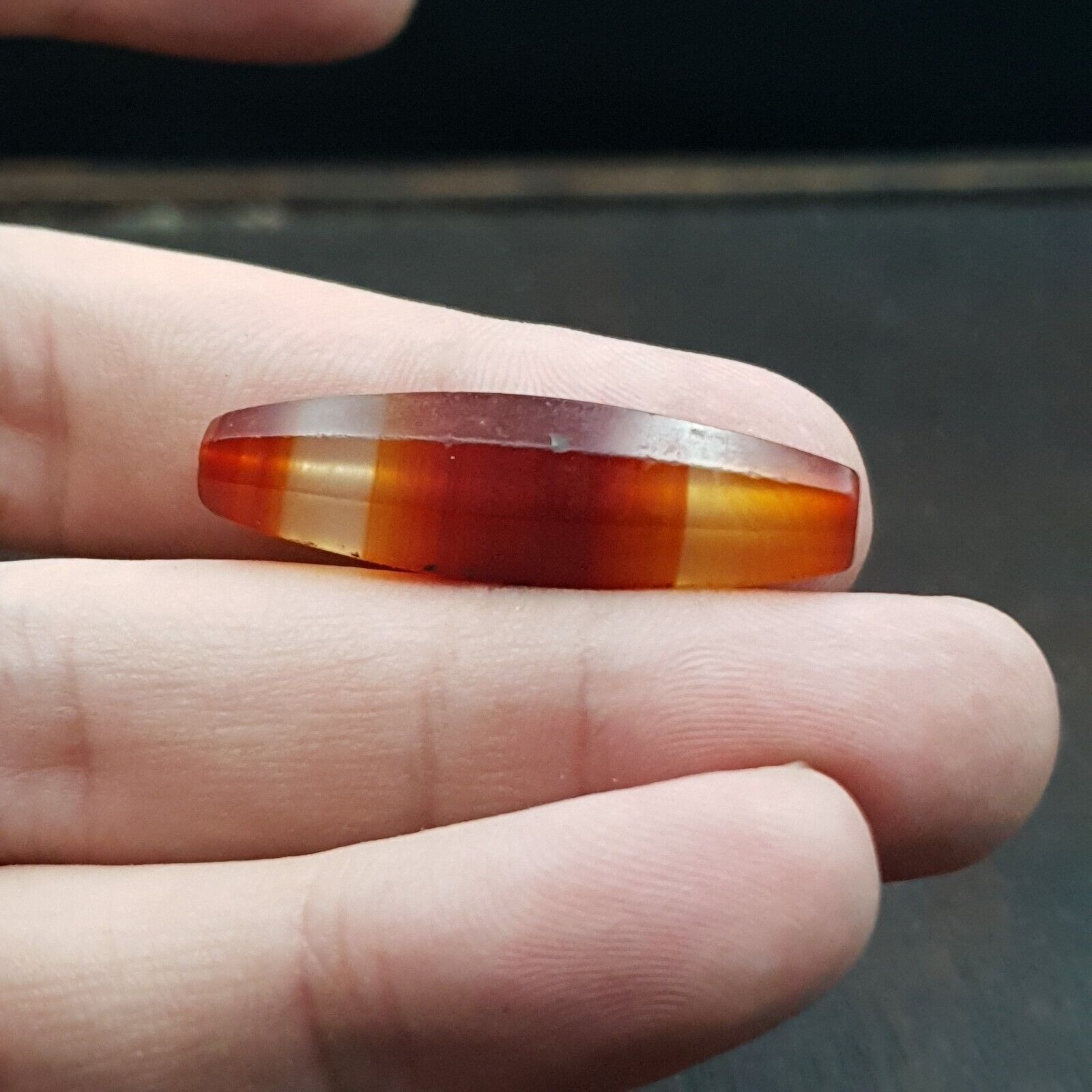 Antique Old African Rare AGATE Traded Bead found in Himalayas AFR-CT-1