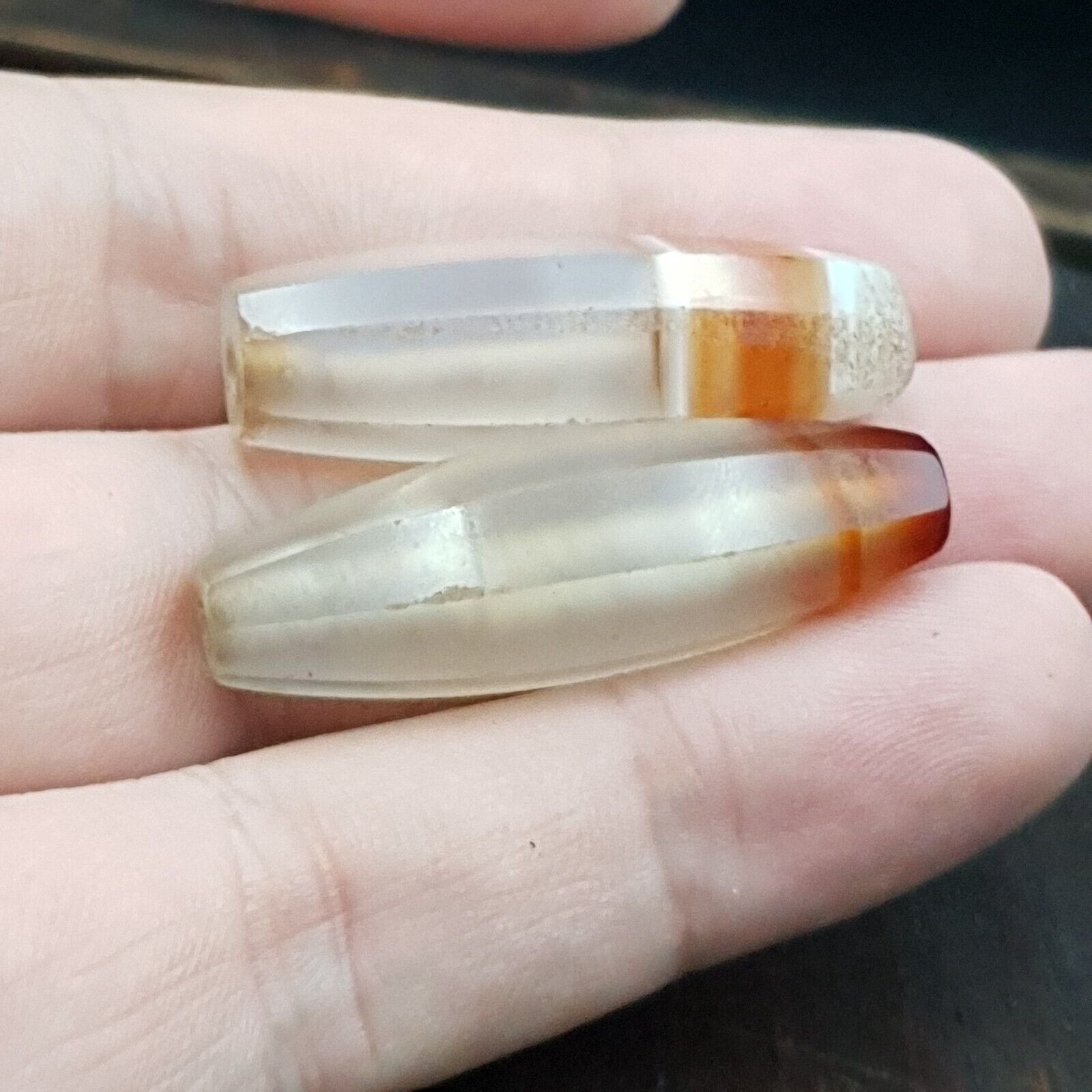 Antique Old African Rare AGATE Traded Bead Lot 2 AFR-CT-L2