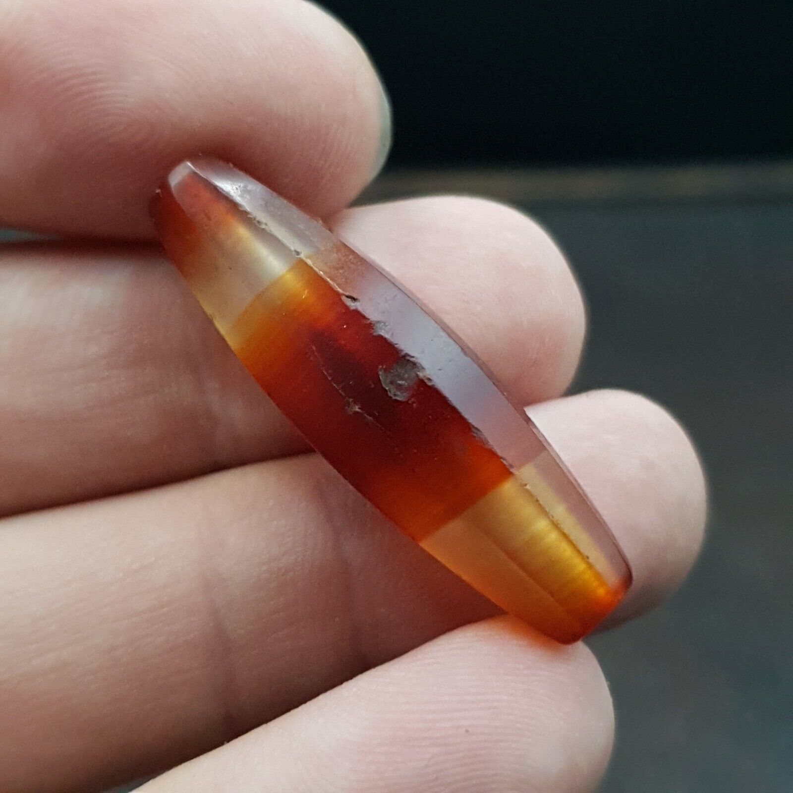 Antique Old African Rare AGATE Traded Bead found in Himalayas AFR-CT-1