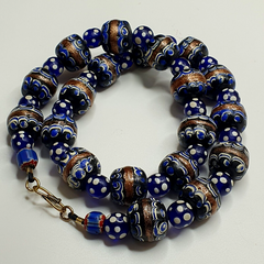 vintage Venetian Style Wedding cake Millefiori Fancy glass beads 18mm