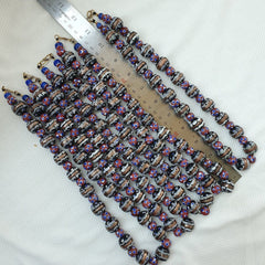 vintage Venetian Style Skunk Wedding cake Millefiori Fancy glass beads 18-10mm