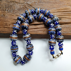 vintage Venetian Style Wedding cake Millefiori Fancy glass beads 18mm