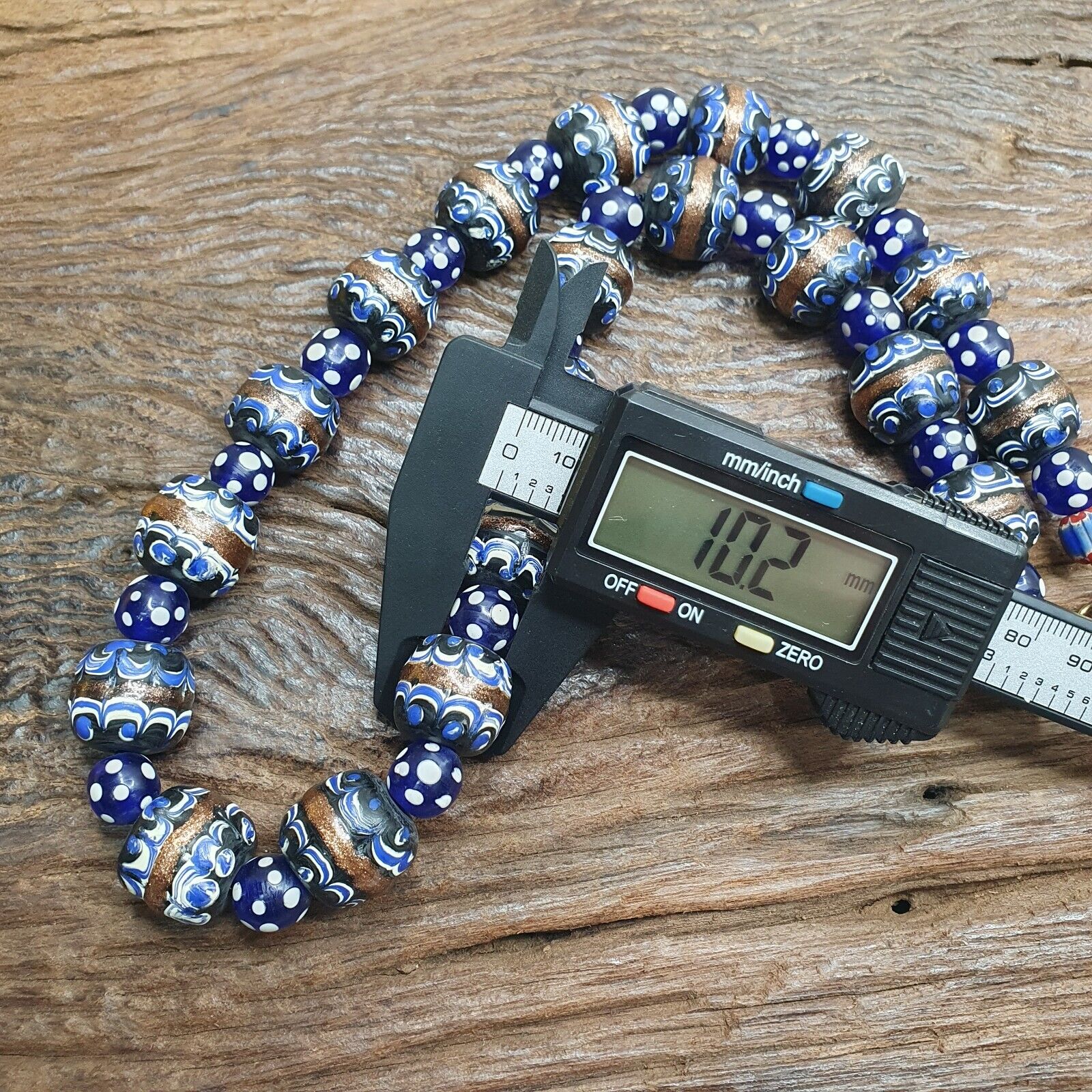 vintage Venetian Style Wedding cake Millefiori Fancy glass beads 18mm
