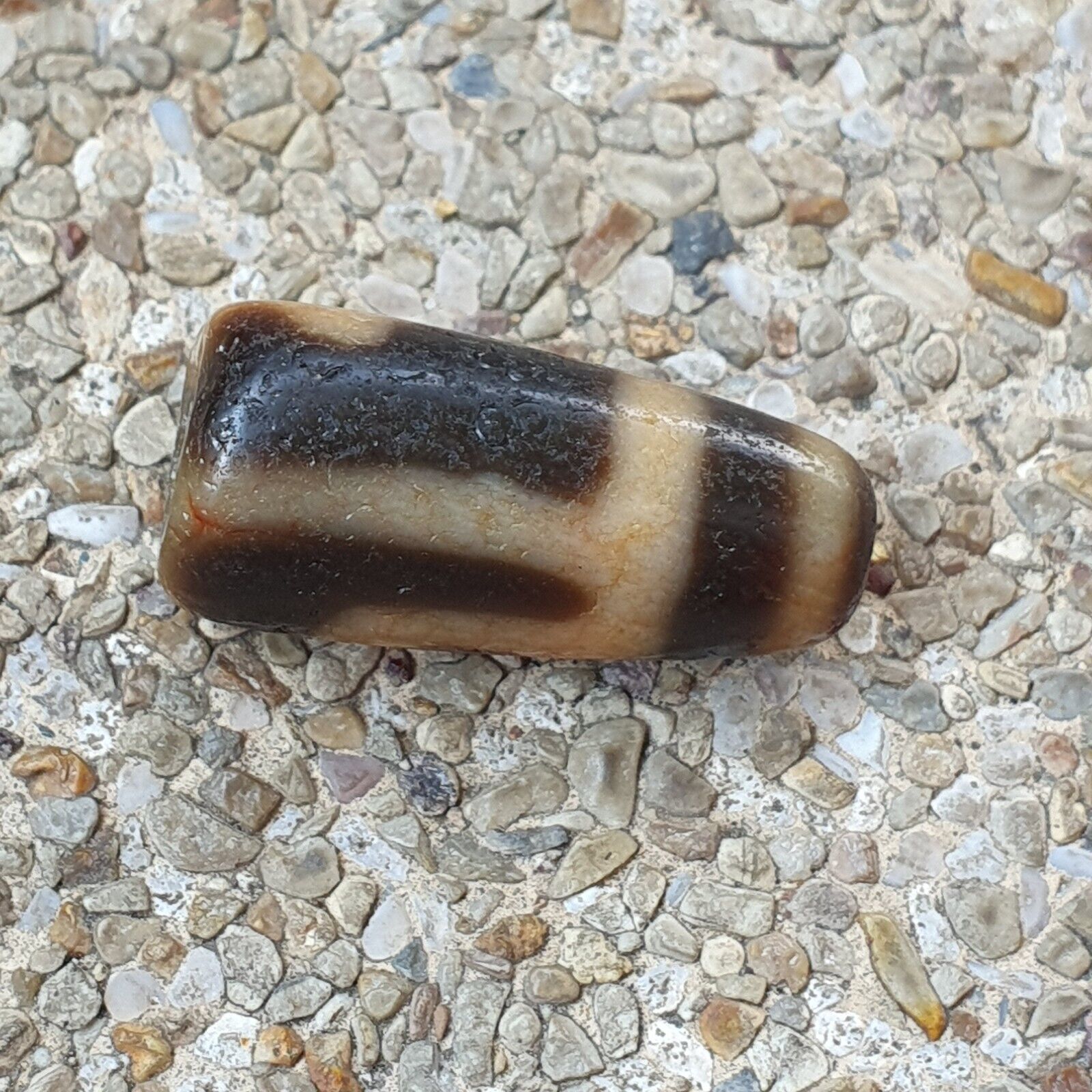 Antique Himalayan Indo Tibetan Agate Dzi Bead Amulet