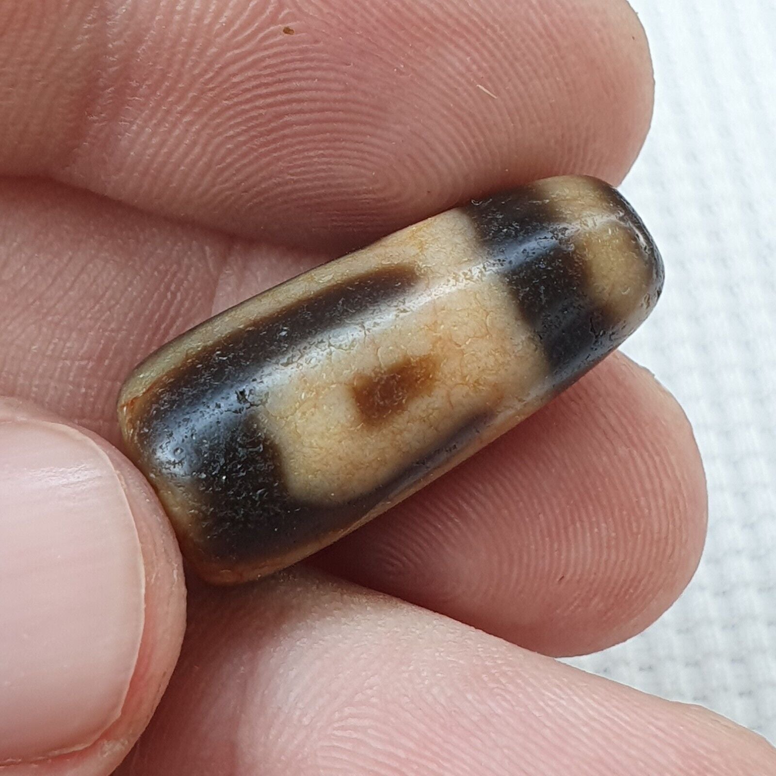 Antique Himalayan Indo Tibetan Agate Dzi Bead Amulet