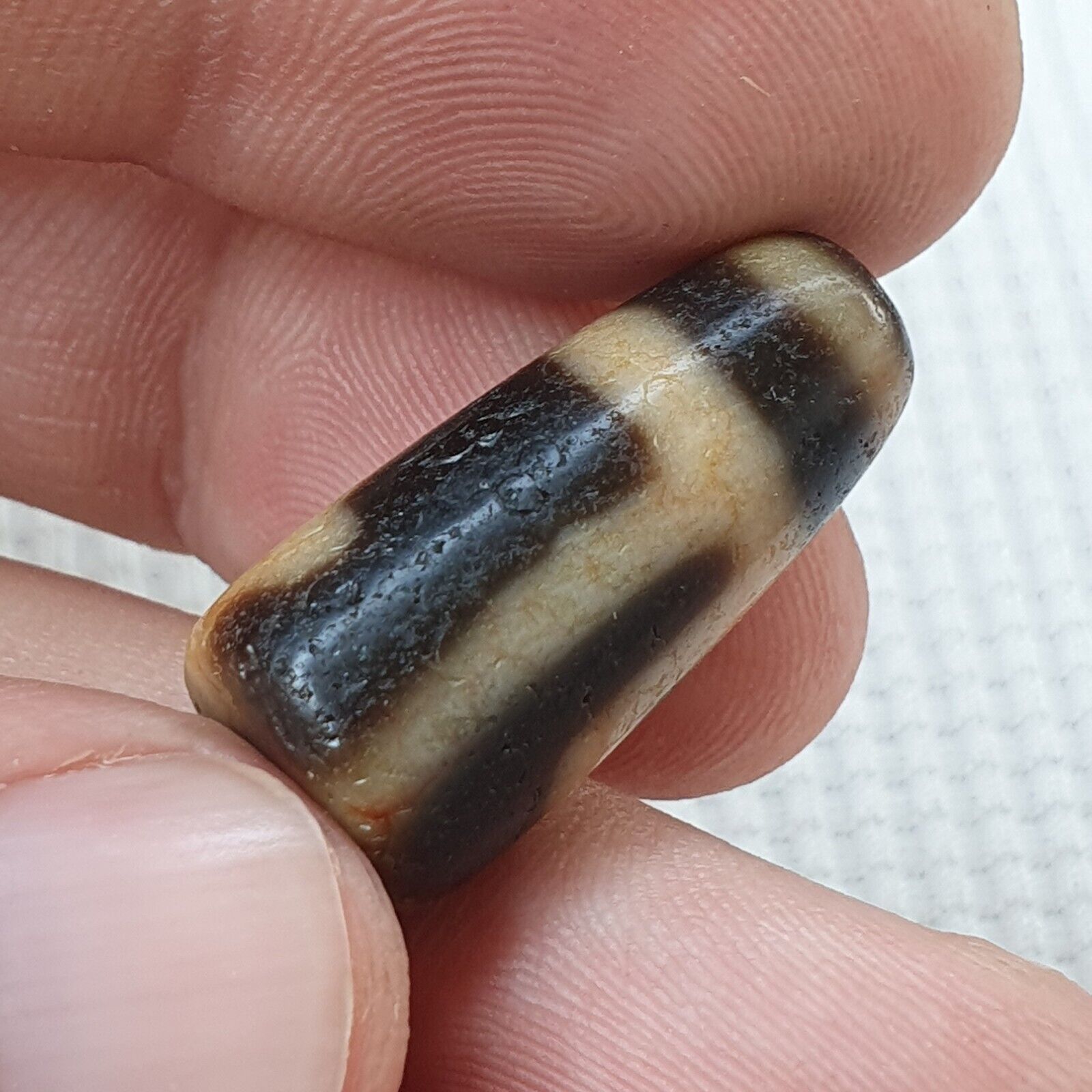 Antique Himalayan Indo Tibetan Agate Dzi Bead Amulet
