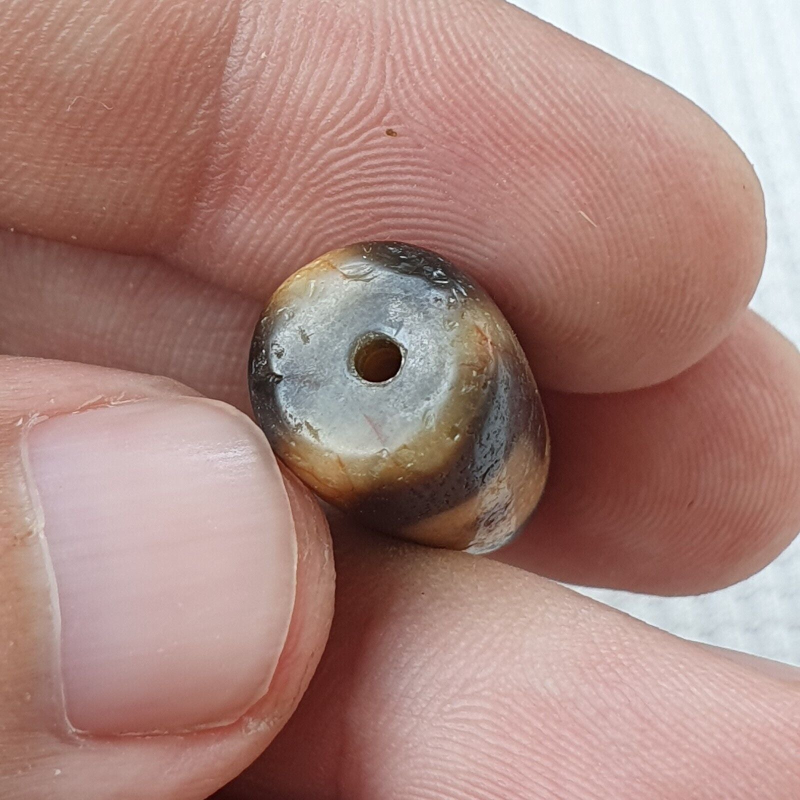 Antique Himalayan Indo Tibetan Agate Dzi Bead Amulet