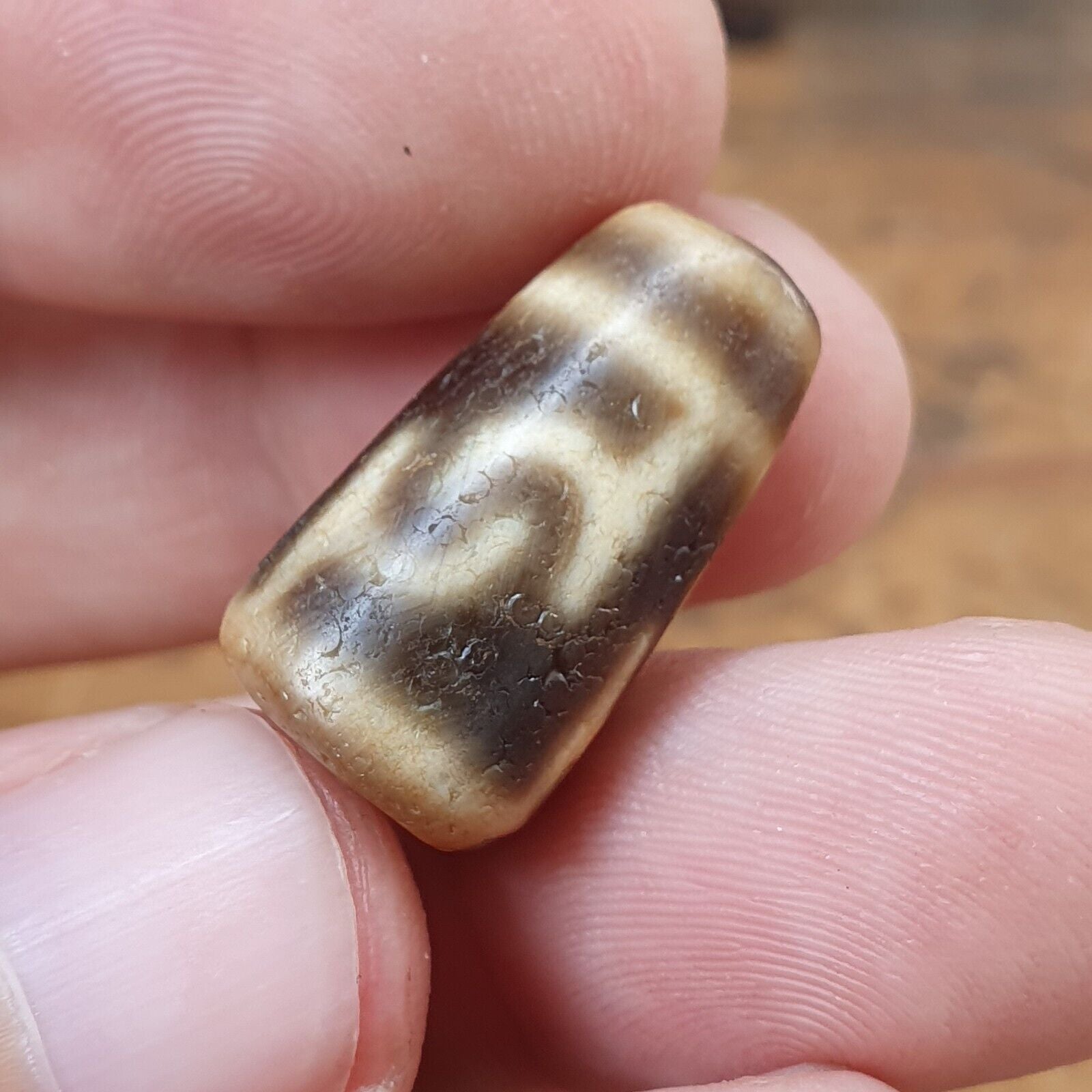 Antique Himalayan Indo Tibetan Agate Dzi Bead Amulet #TBC-4