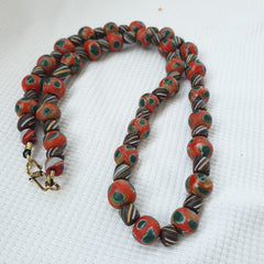 Vintage Gabri Eyes Glass Beads Strand Necklace