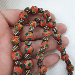 Vintage Gabri Eyes Glass Beads Strand Necklace