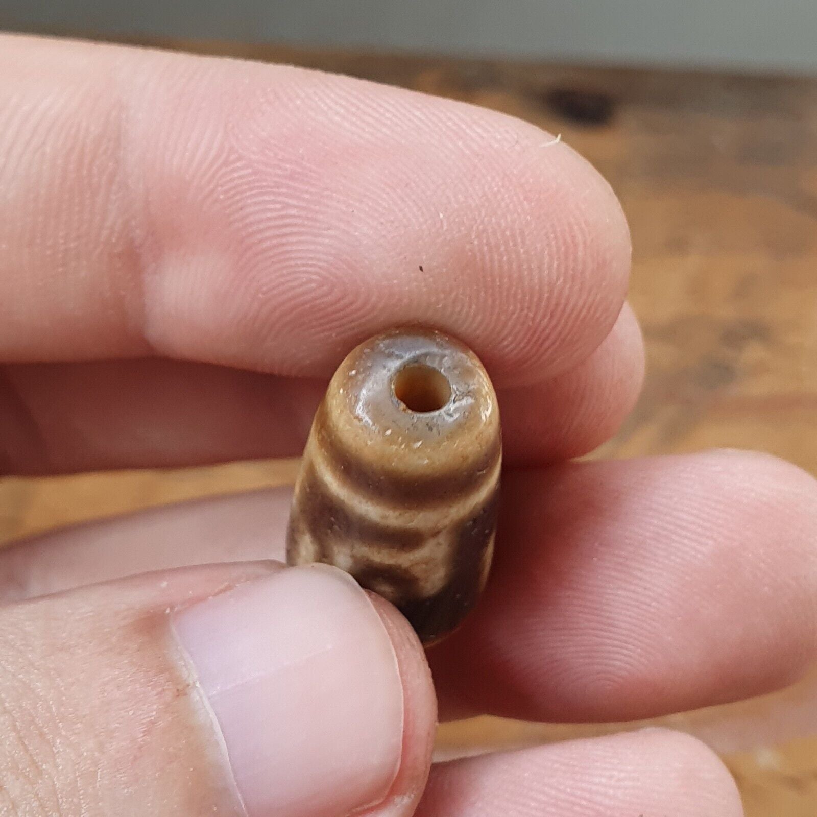 Antique Himalayan Indo Tibetan Agate Dzi Bead Amulet #TBC-4