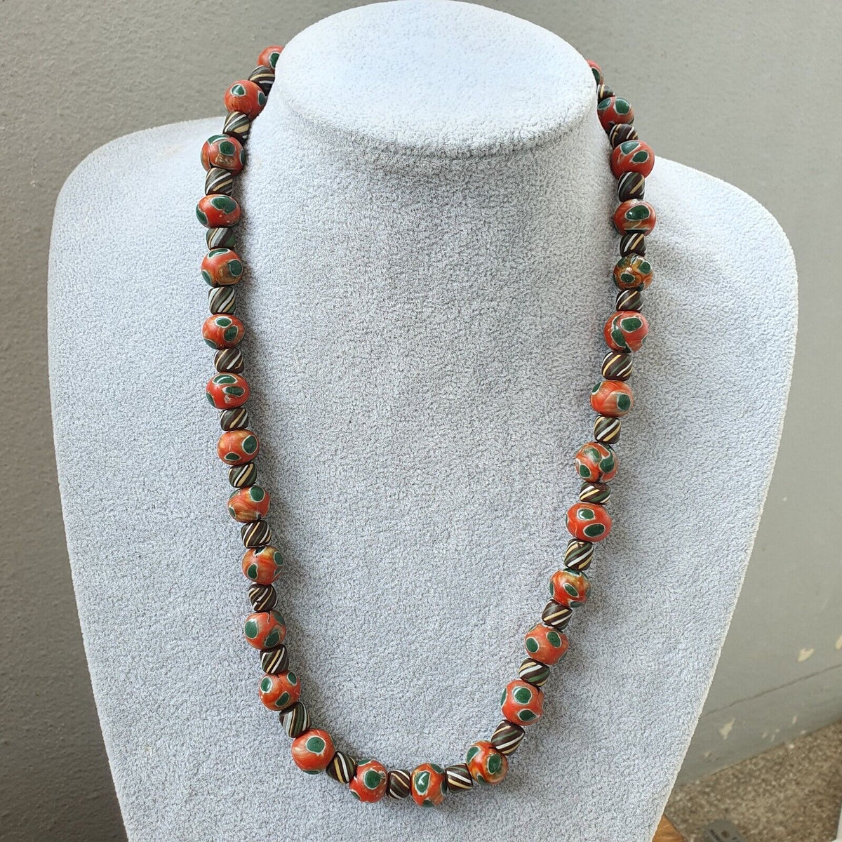 Vintage Gabri Eyes Glass Beads Strand Necklace