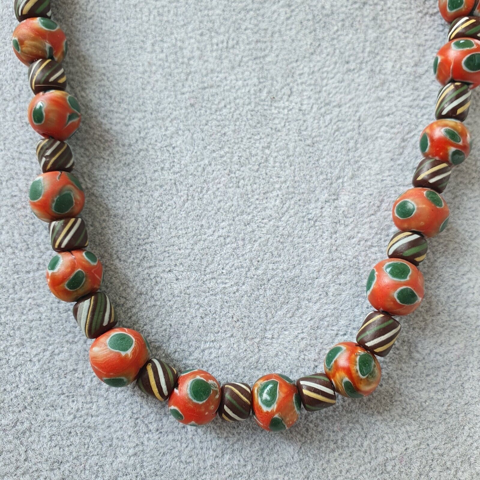 Vintage Gabri Eyes Glass Beads Strand Necklace
