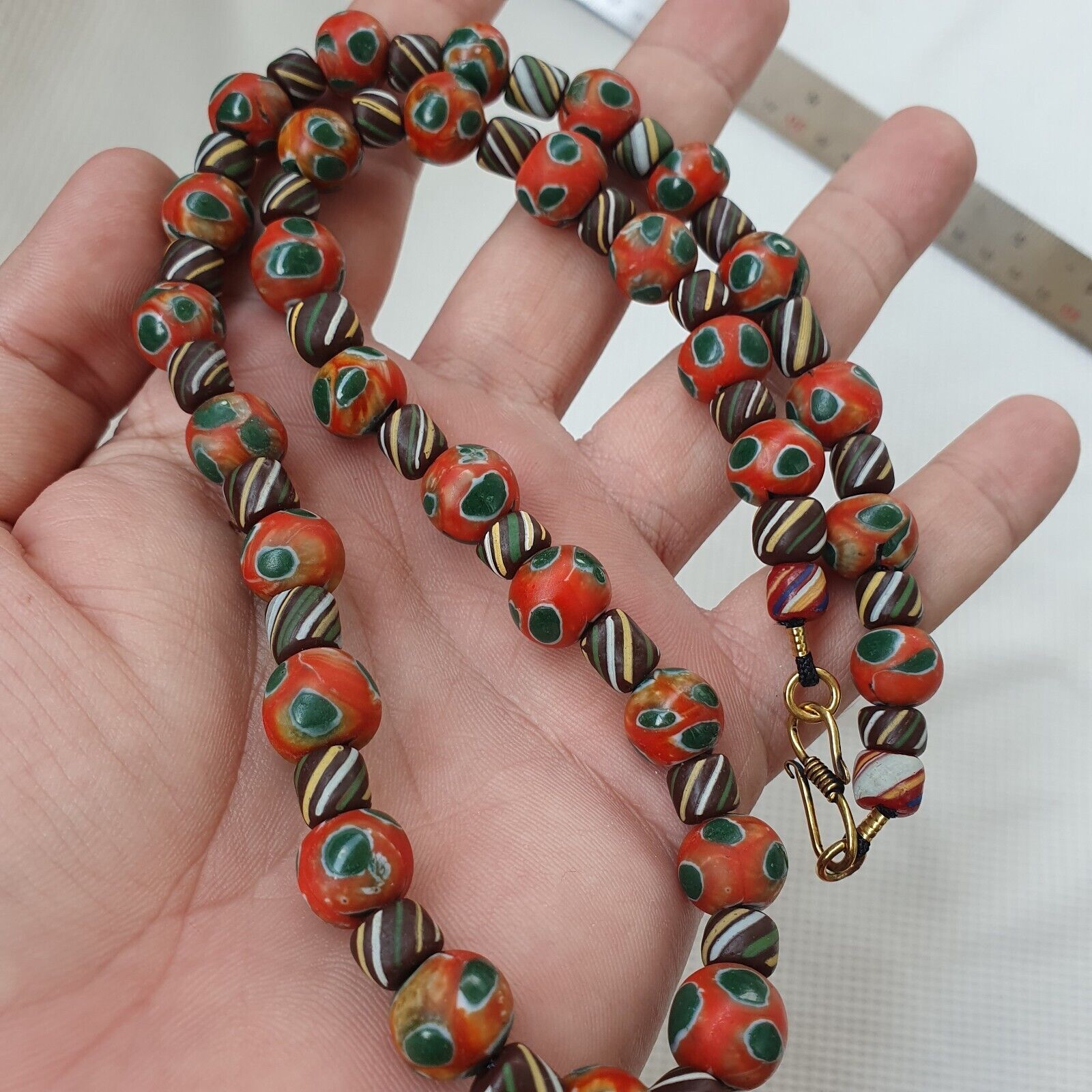 Vintage Gabri Eyes Glass Beads Strand Necklace
