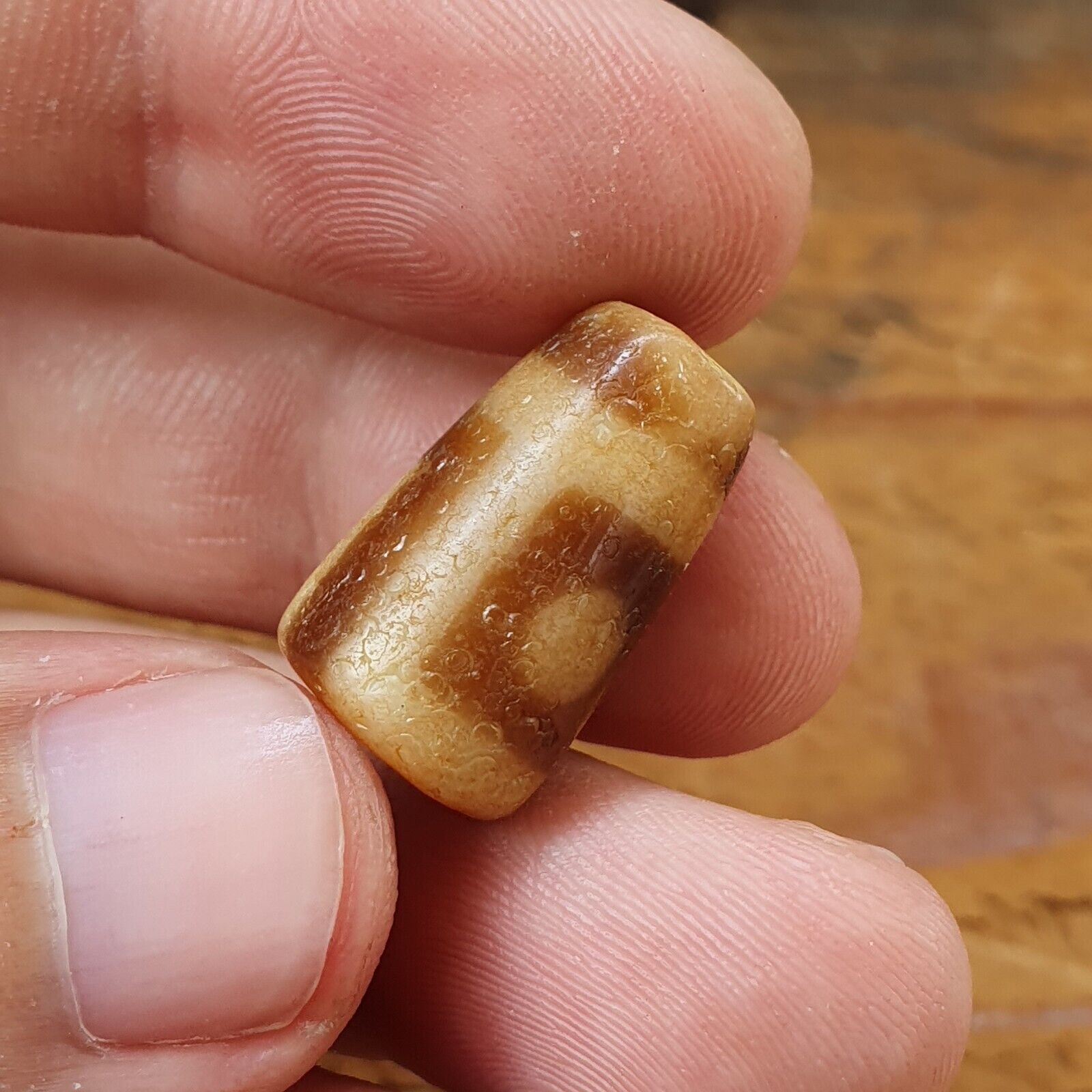 Antique Himalayan Indo Tibetan Agate Dzi Bead Amulet #TBC-2