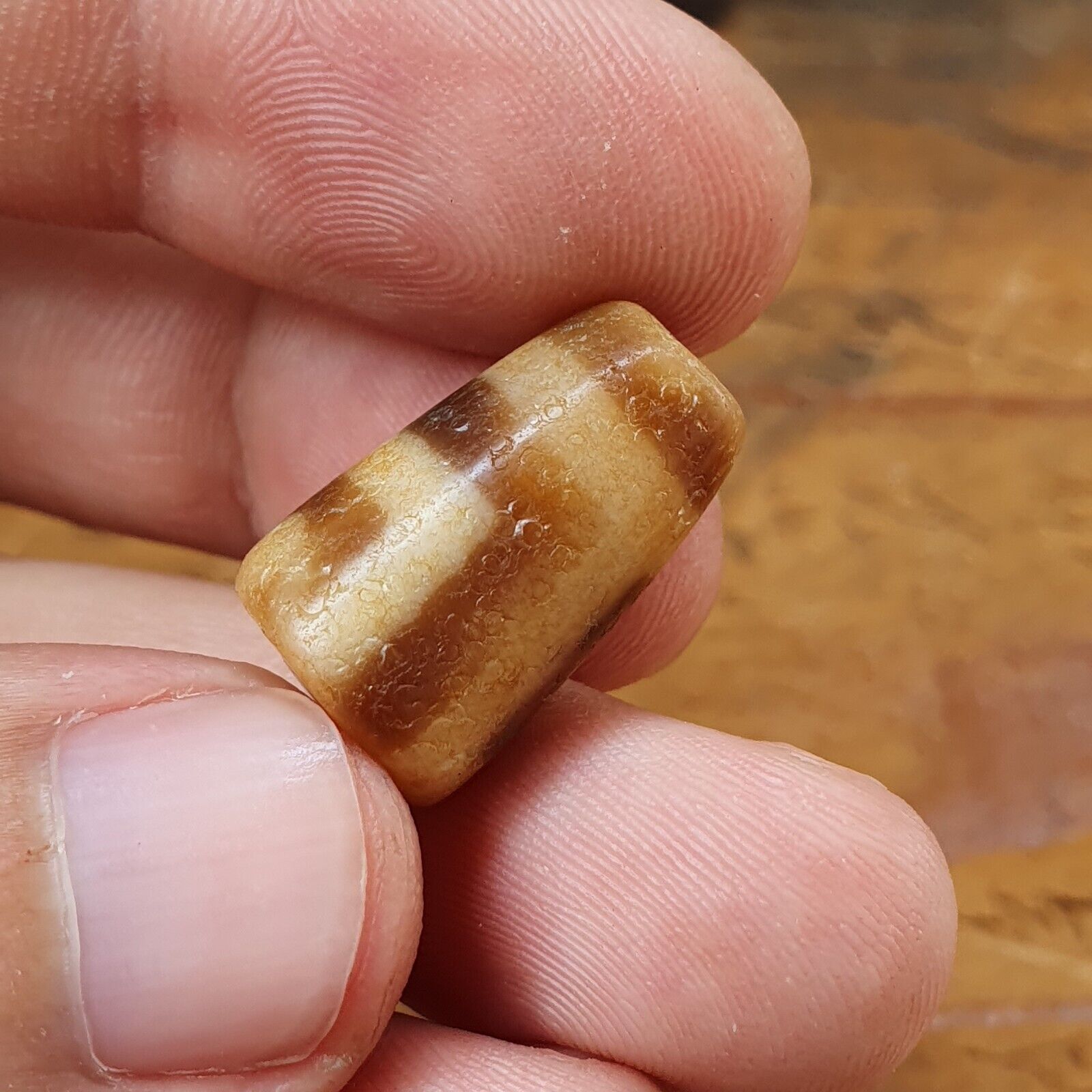 Antique Himalayan Indo Tibetan Agate Dzi Bead Amulet #TBC-2