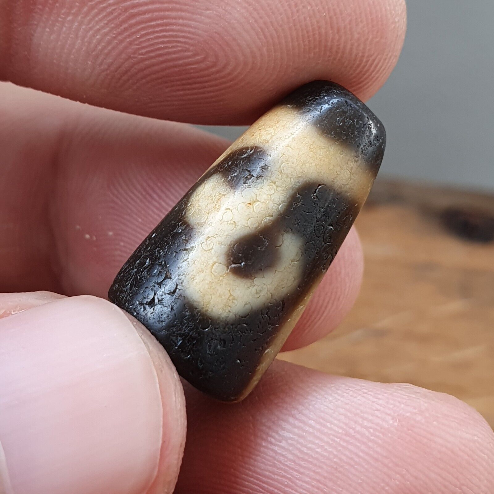 Antique Himalayan Indo Tibetan Agate Dzi Bead Amulet #TBC-5