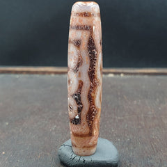 Rusted 7 eyes Powerful Himalayan Indo Tibetan Agate Dzi Bead Amulet