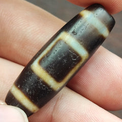 Nepalese Himalayan Indo Tibetan Agate Dzi Bead Amulet  #3-4